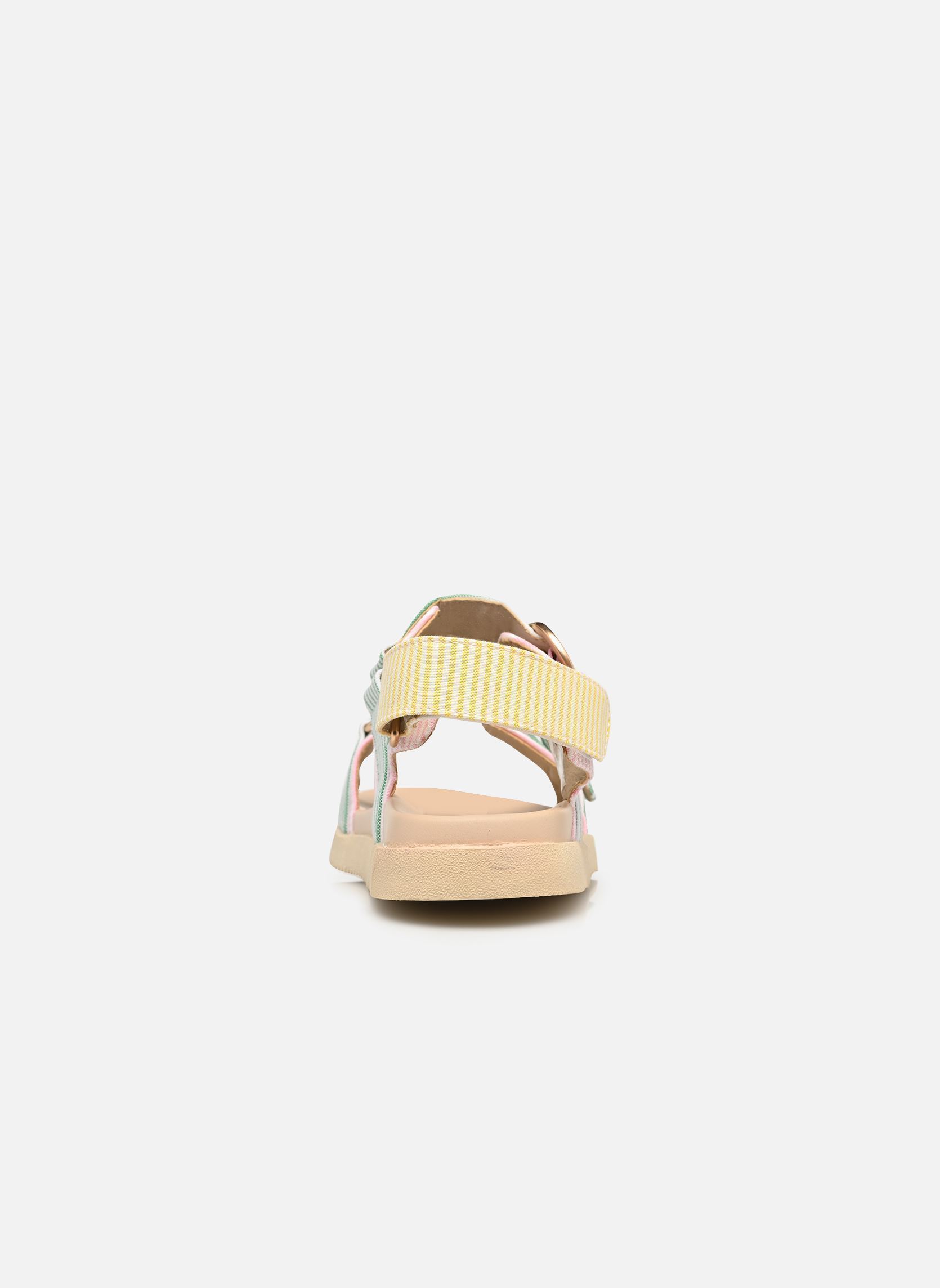 Flache Sandalen Azura Sandal damen mehrfarbig ASFVLT Flache Sandalen Azura Sandal damen mehrfarbig WHITE STRIPE BLUE GREEN PINK