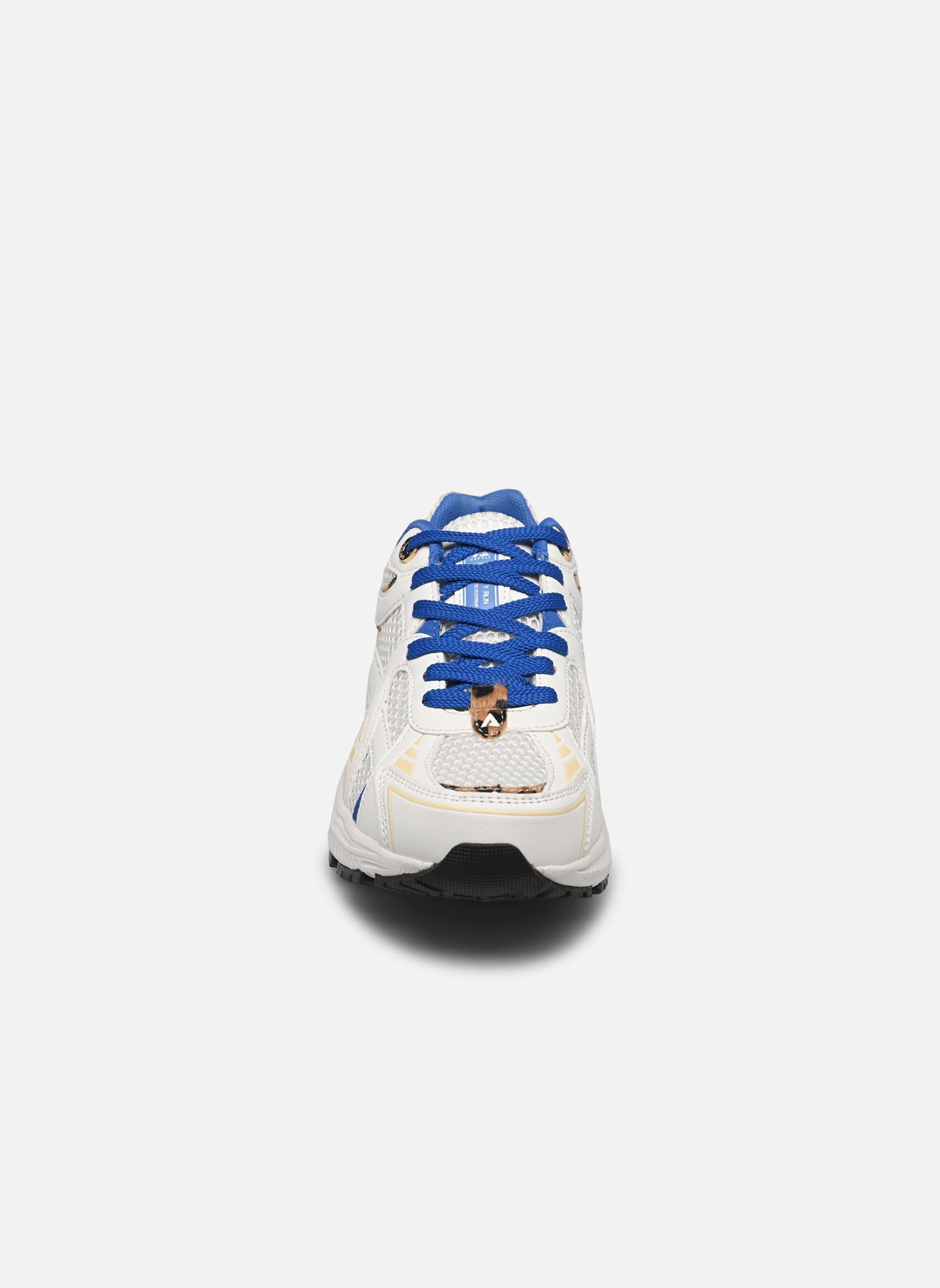 Sneakers basse City Run donna bianco ASFVLT Sneakers basse City Run donna bianco WHITE LEOPARD / BLUE