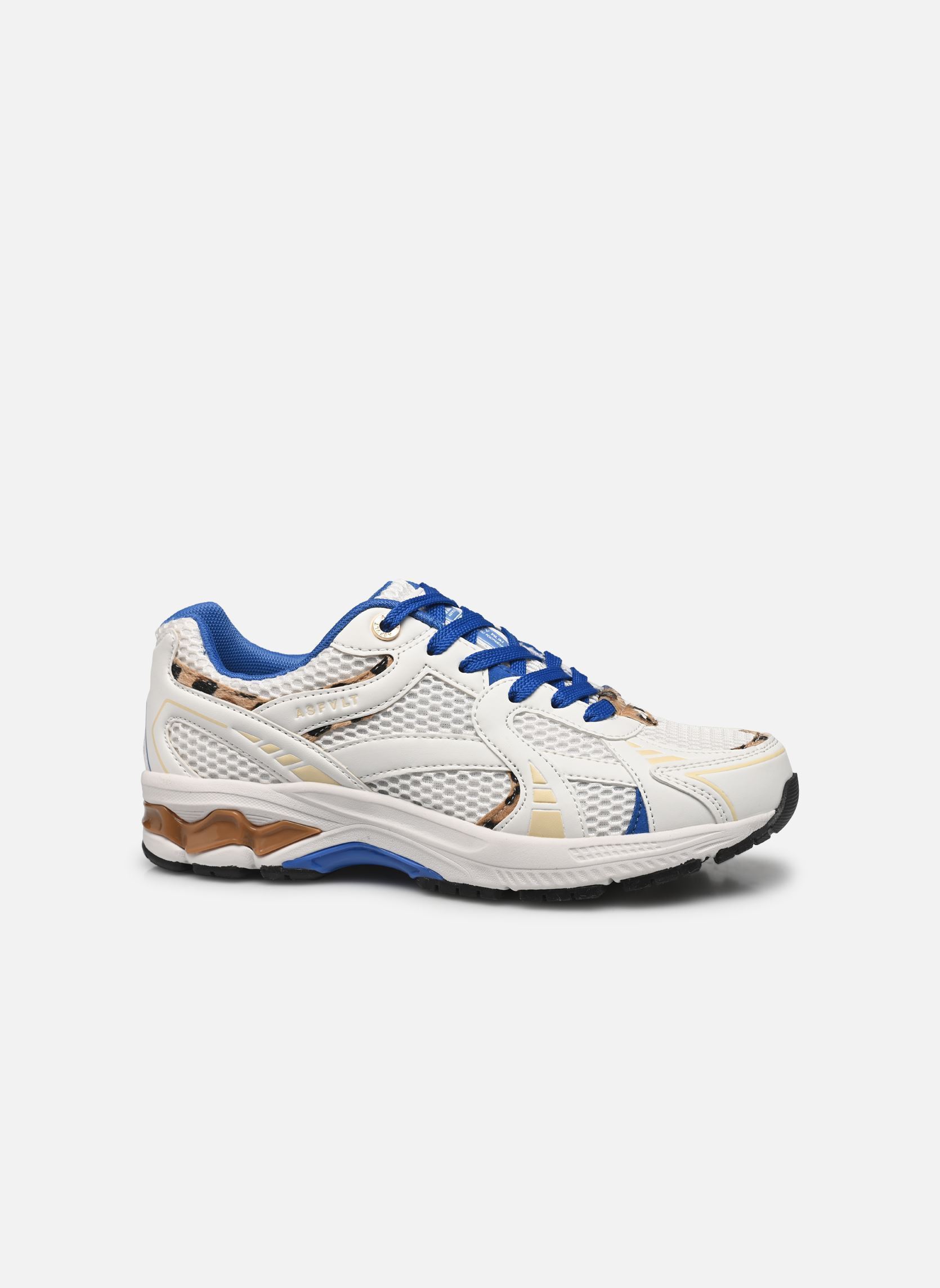 Sneakers basse City Run donna bianco ASFVLT Sneakers basse City Run donna bianco WHITE LEOPARD / BLUE