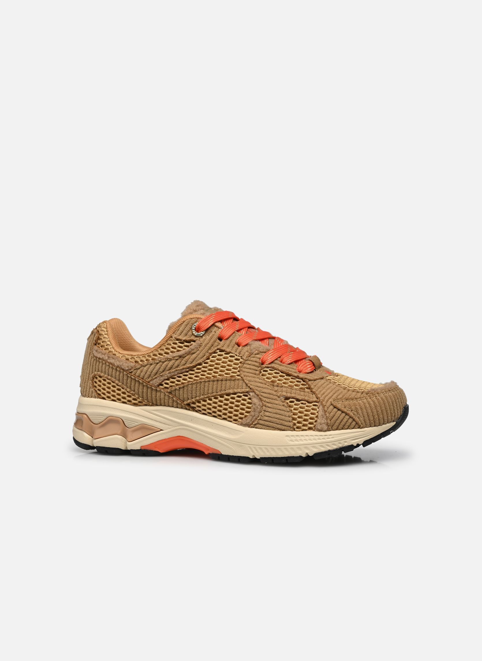 Niedrige Sneaker City Run damen beige ASFVLT Niedrige Sneaker City Run damen beige TAN CORDUROY/ ORANGE