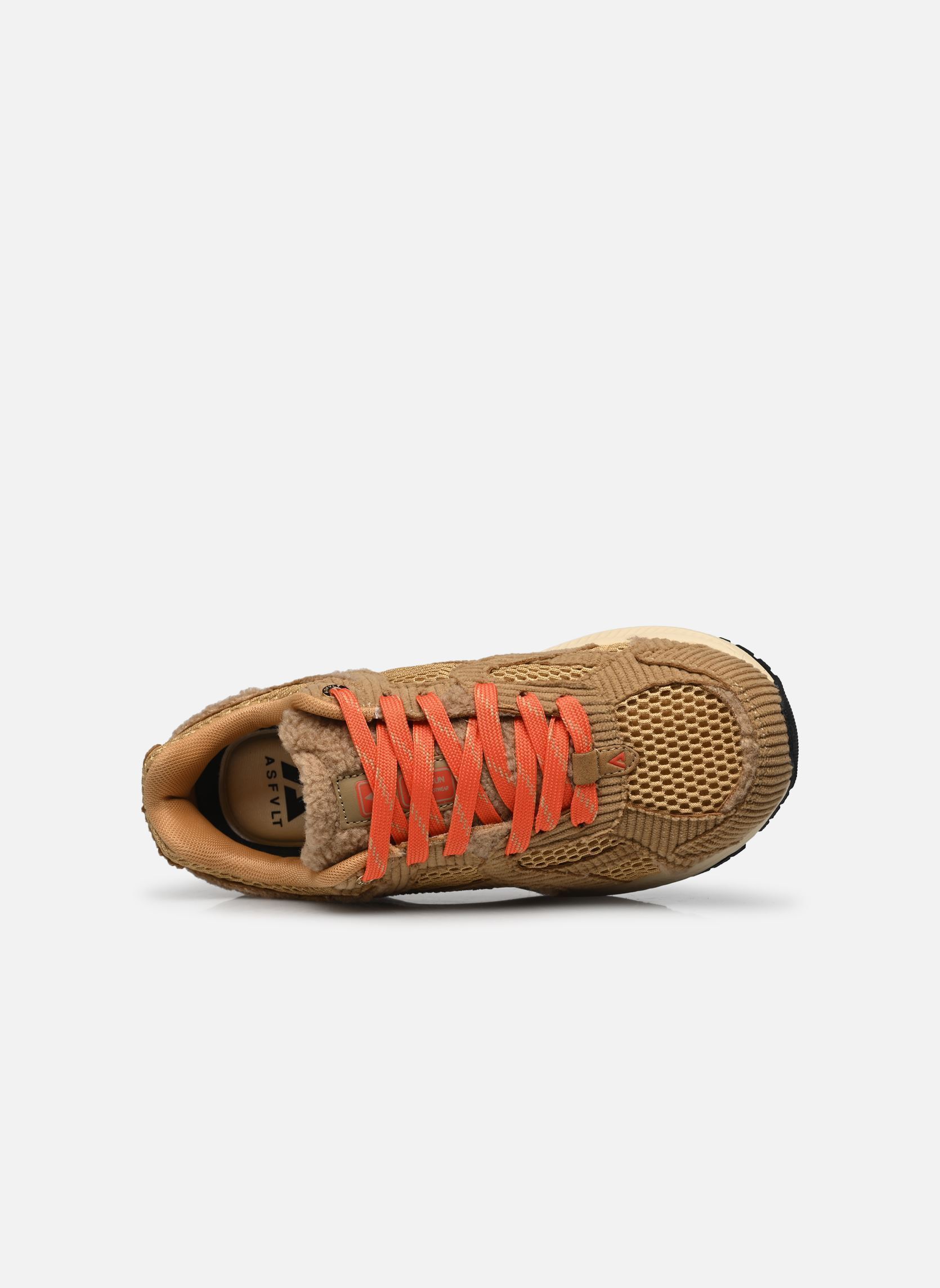 Niedrige Sneaker City Run damen beige ASFVLT Niedrige Sneaker City Run damen beige TAN CORDUROY/ ORANGE