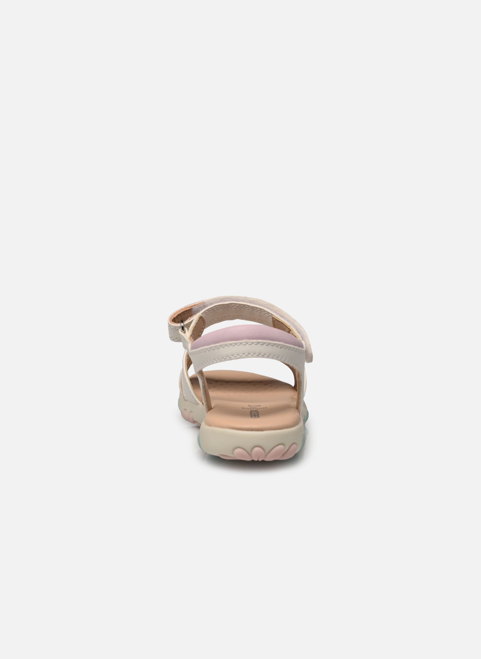 Sandales J SANDAL HAITI GIRL A fille blanc Geox Sandales J SANDAL HAITI GIRL A fille blanc Blanc / Rose