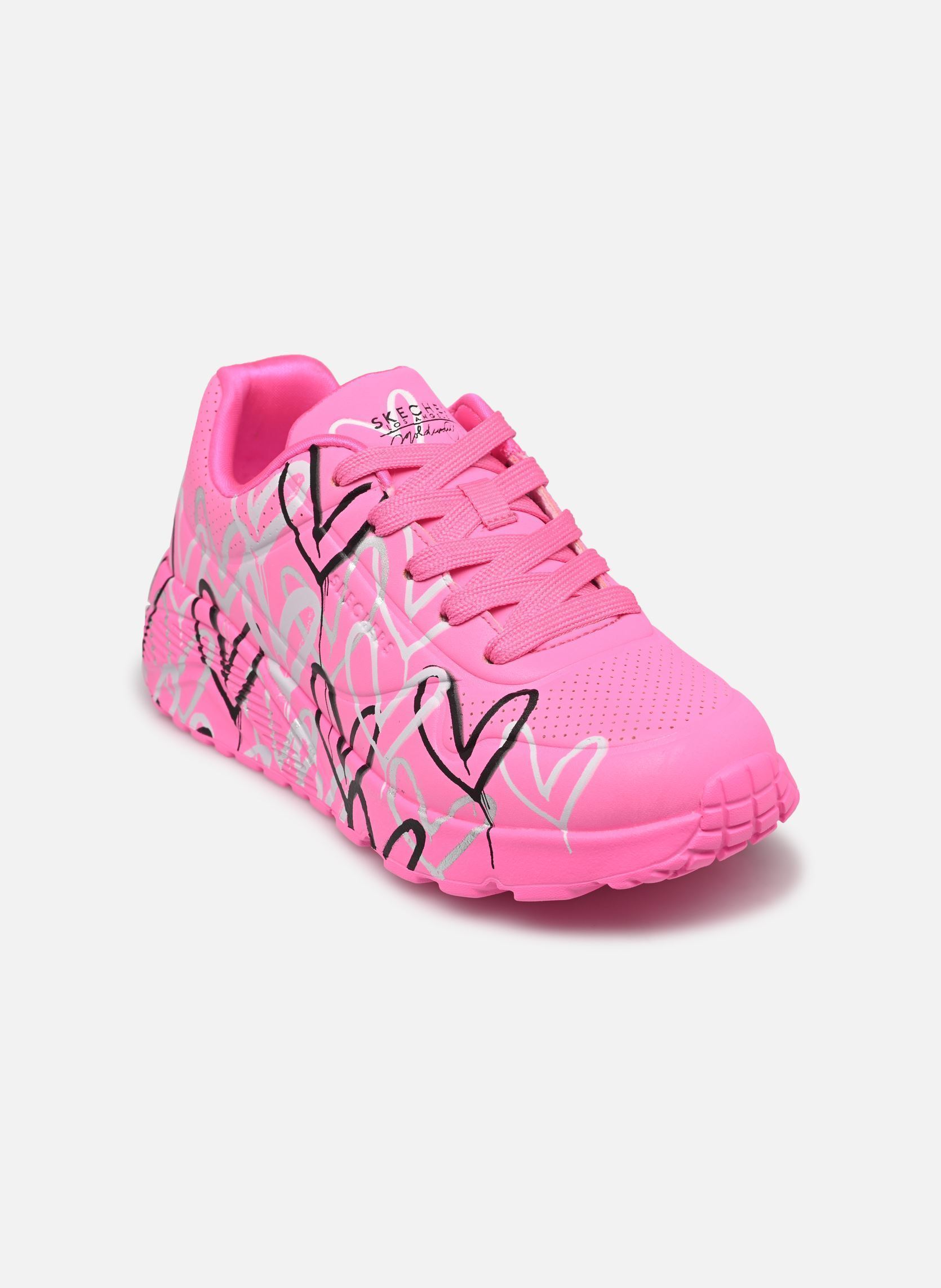 Baskets basses enfant Skechers JGOLDCROWN: UNO LITE METALLIC LOVE - vue 2