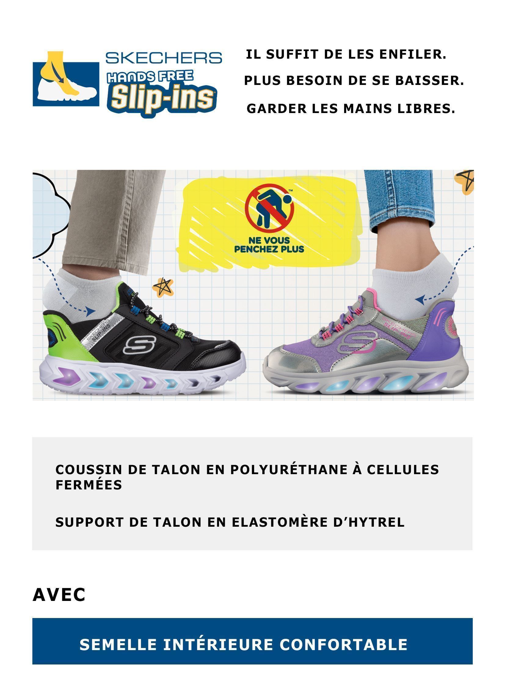 Baskets SLIP-INS Skechers Meteor-Lights - Brisk- garçon bleu Skechers Baskets SLIP-INS Skechers Meteor-Lights - Brisk- garçon bleu NVBK