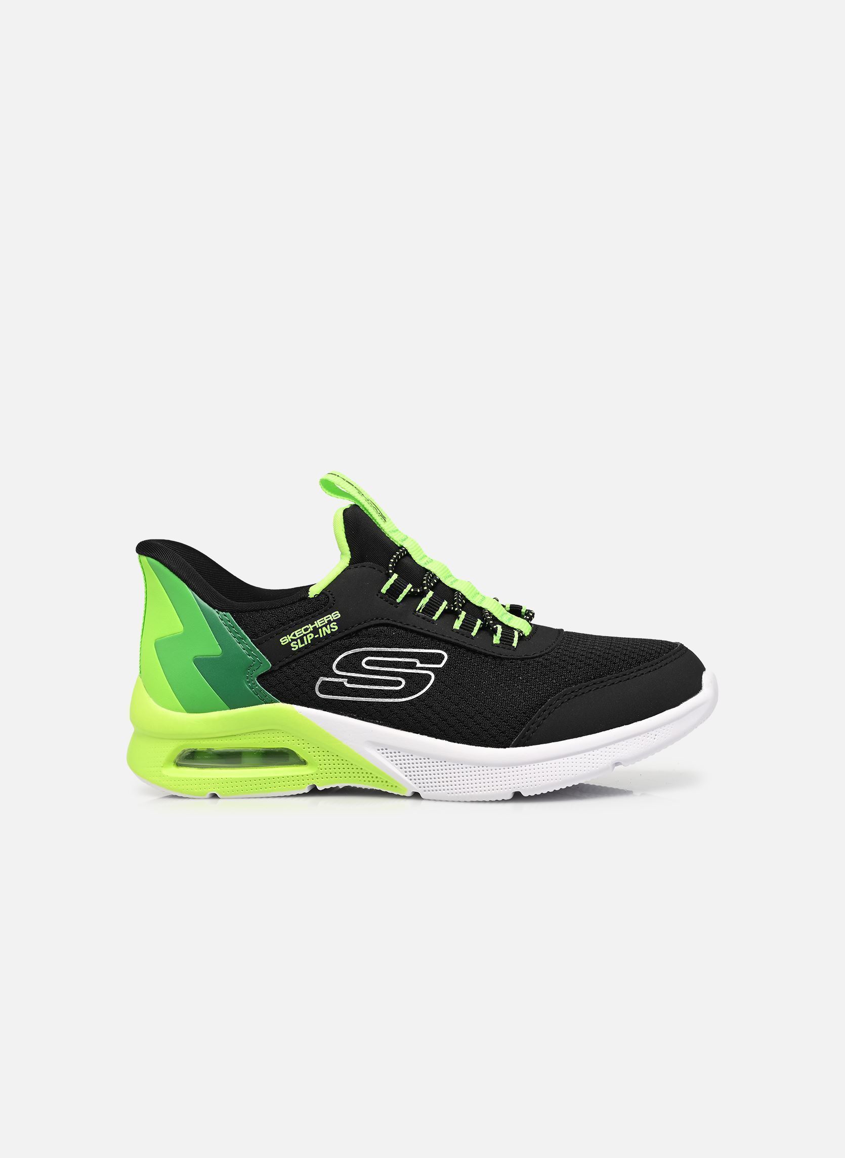 Baskets SLIP-INS Microspec Max - Brisk-Stripe garçon noir Skechers Baskets SLIP-INS Microspec Max - Brisk-Stripe garçon noir BKLM