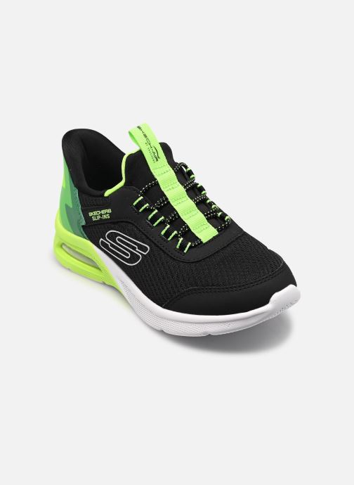Skechers Baskets SLIP-INS Microspec Max - Brisk-Stripe garçon noir