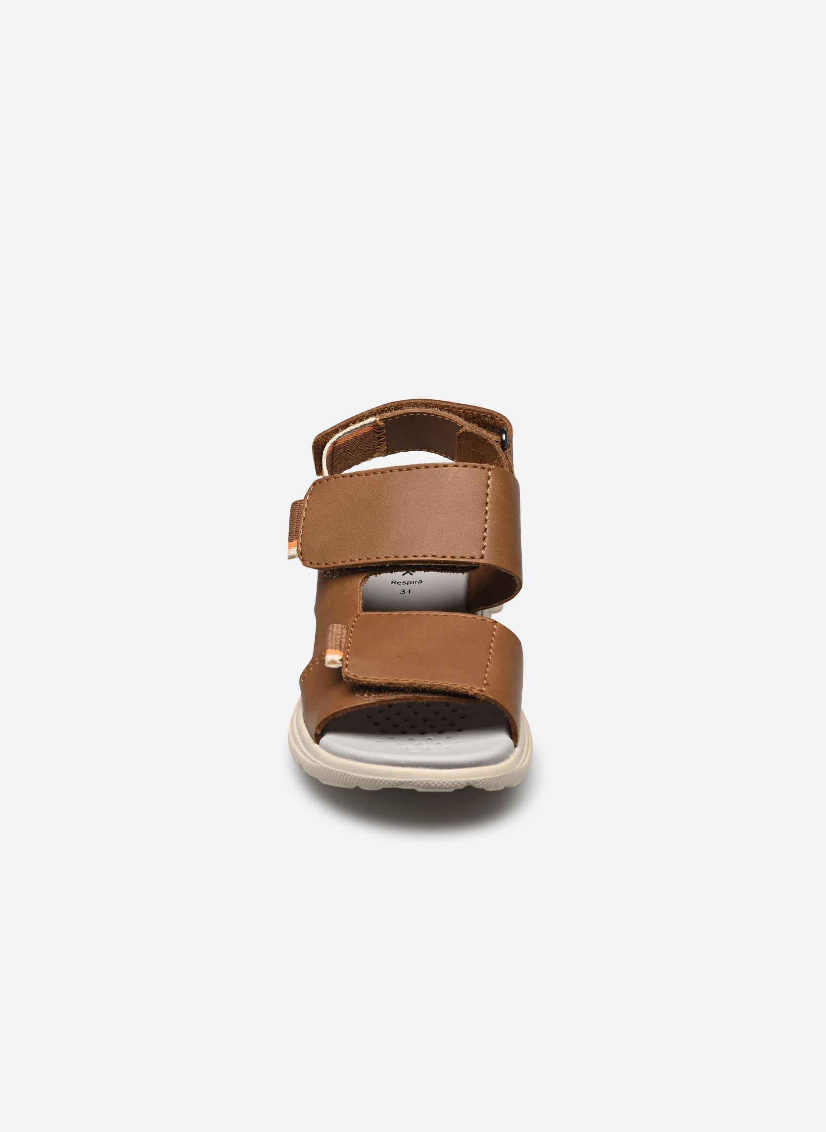 Sandales J SANDAL AIRADYUM BO D garçon marron Geox Sandales J SANDAL AIRADYUM BO D garçon marron LT BROWN/ORANGE