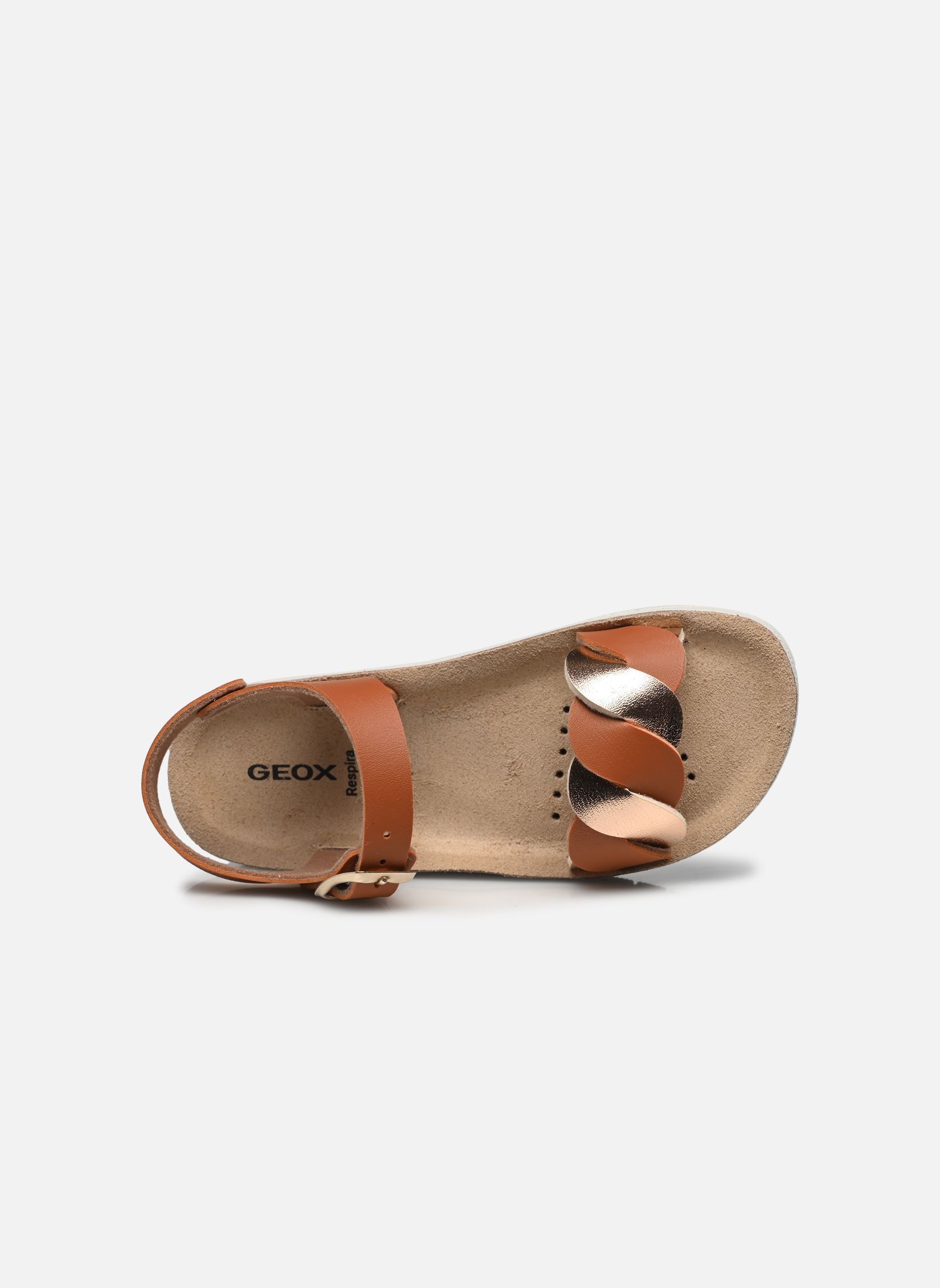 Sandales J SANDAL COSTAREI GI A fille marron Geox Sandales J SANDAL COSTAREI GI A fille marron BISCUIT/ROSE GOLD