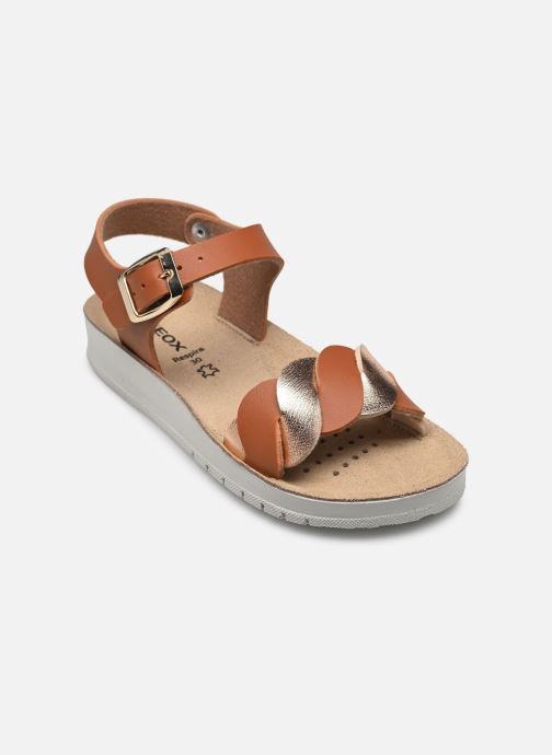 Sandales et nu-pieds Geox J SANDAL COSTAREI GI A Marron vue détail/paire