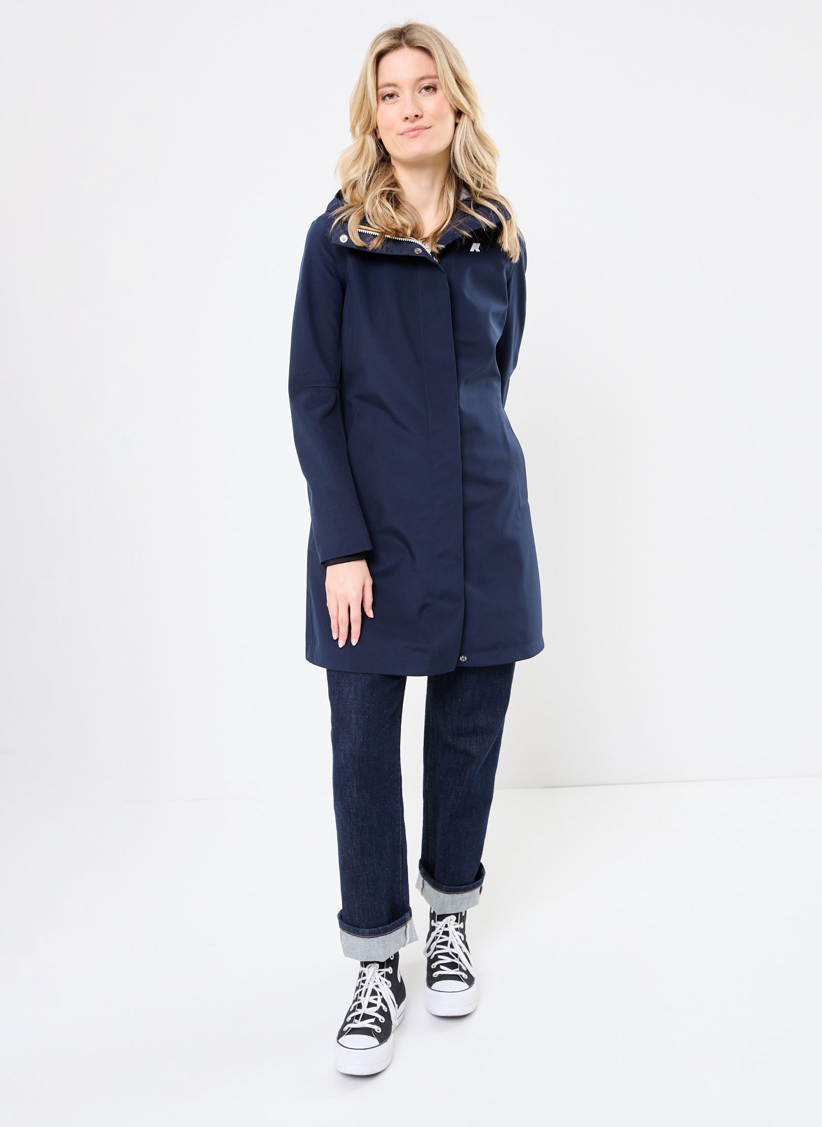 Giacche impermeabili STEPHY BONDED JERSEY donna blu K-Way Giacche impermeabili STEPHY BONDED JERSEY donna blu DEPHT BLUE