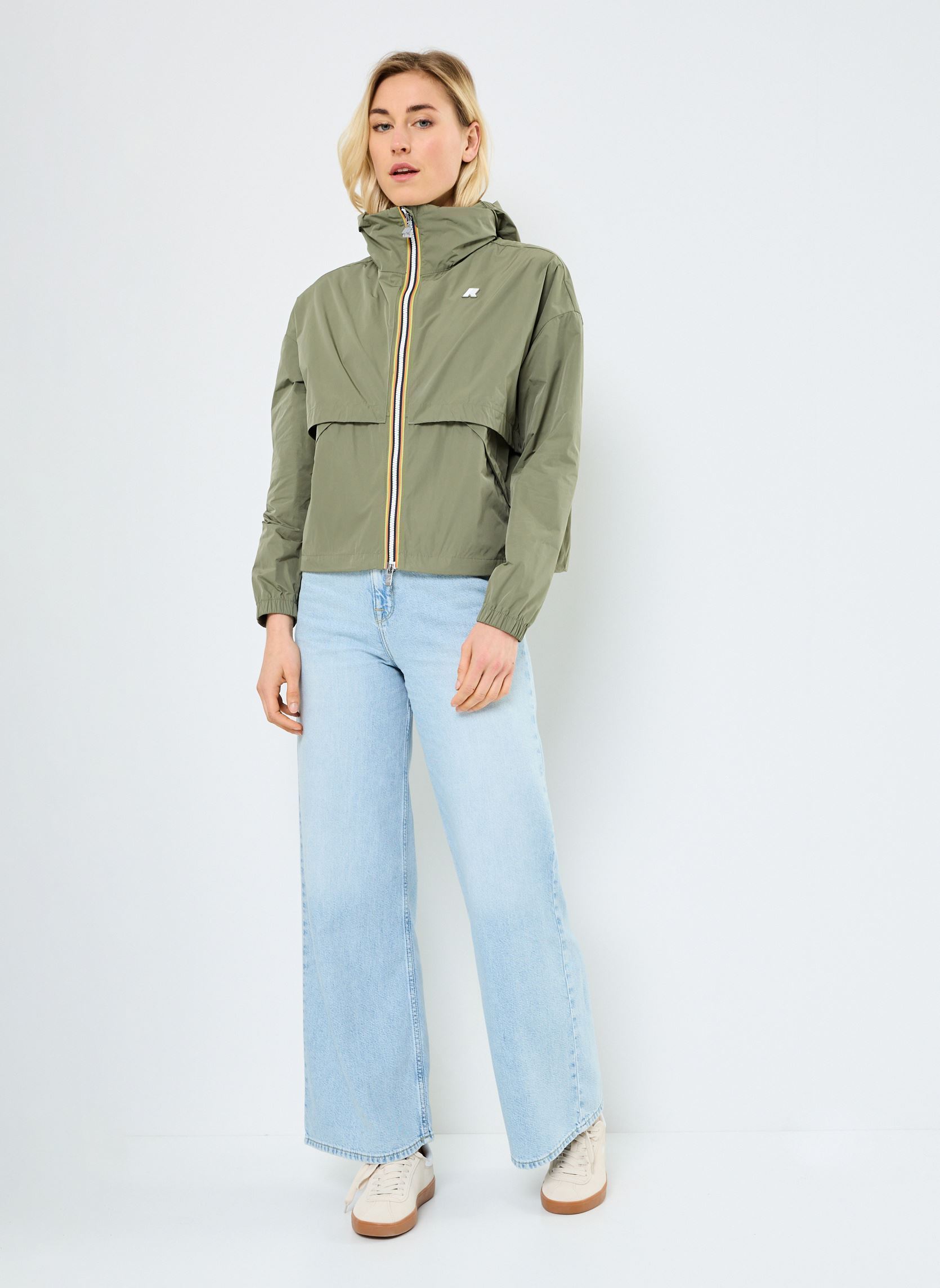 Regenjassen AUBETTE MEMORY TOUCH dames groen K-Way Regenjassen AUBETTE MEMORY TOUCH dames groen GREEN LICHEN