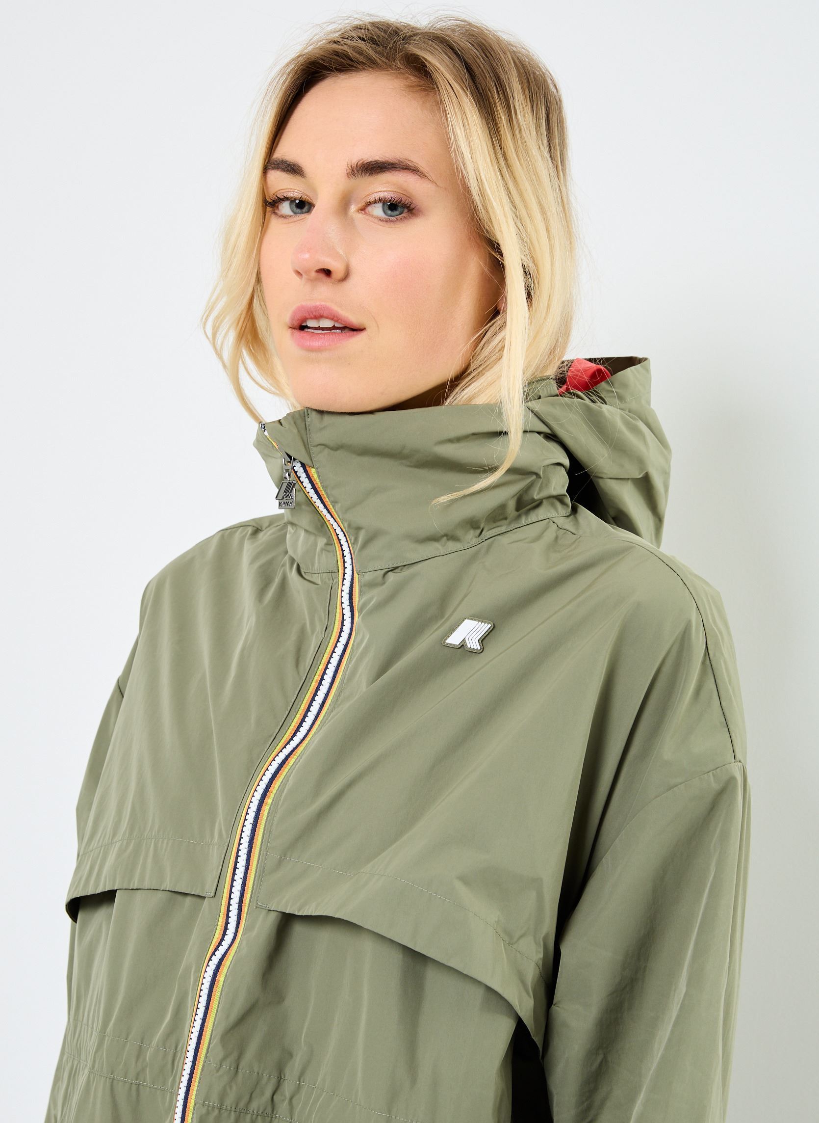 Trenchcoats AUBE MEMORY TOUCH dames groen K-Way Trenchcoats AUBE MEMORY TOUCH dames groen GREEN LICHEN