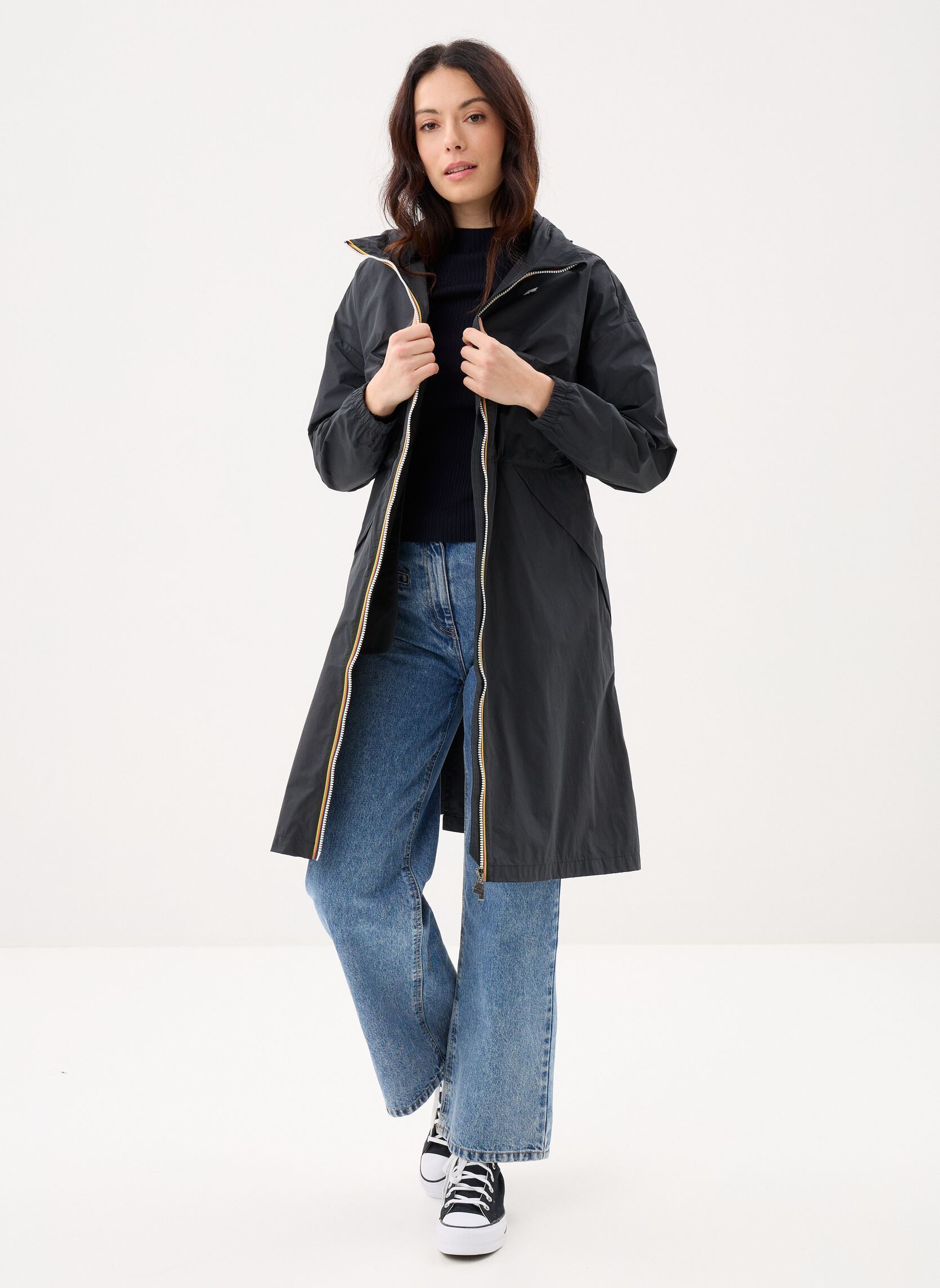 Trenchcoats AUBE MEMORY TOUCH dames zwart K-Way Trenchcoats AUBE MEMORY TOUCH dames zwart BLACK PURE