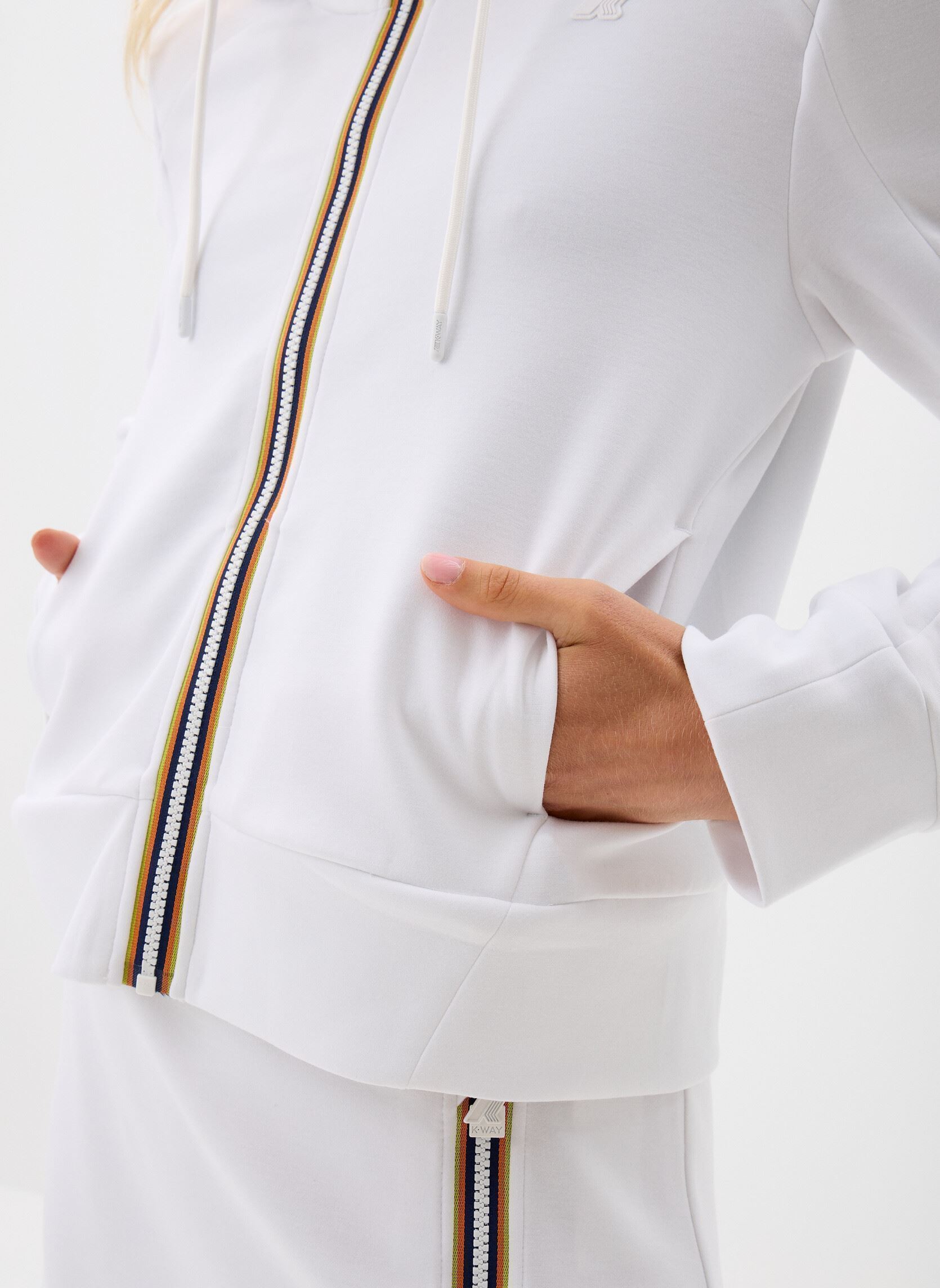 Sweaters met rits DIVINE LIGHT SPACER dames wit K-Way Sweaters met rits DIVINE LIGHT SPACER dames wit WHITE