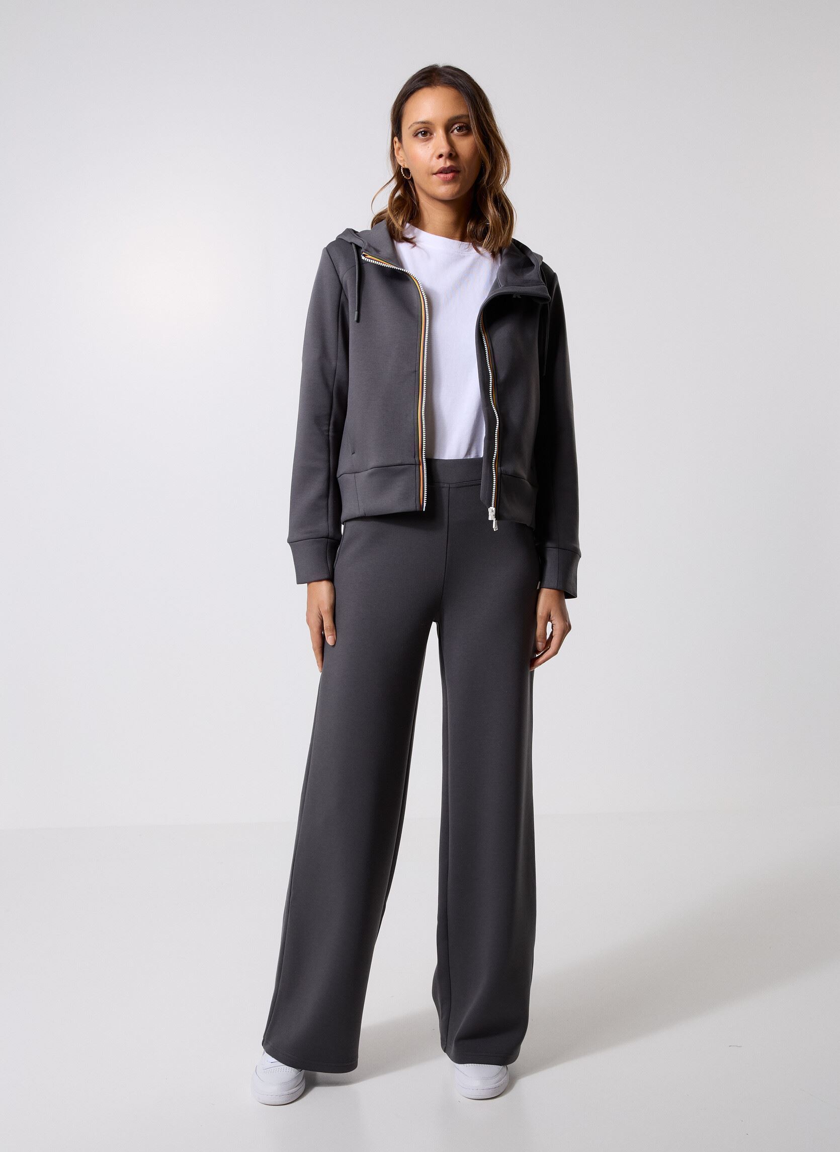 Sweaters met rits DIVINE LIGHT SPACER dames grijs K-Way Sweaters met rits DIVINE LIGHT SPACER dames grijs GREY SHADOW DK