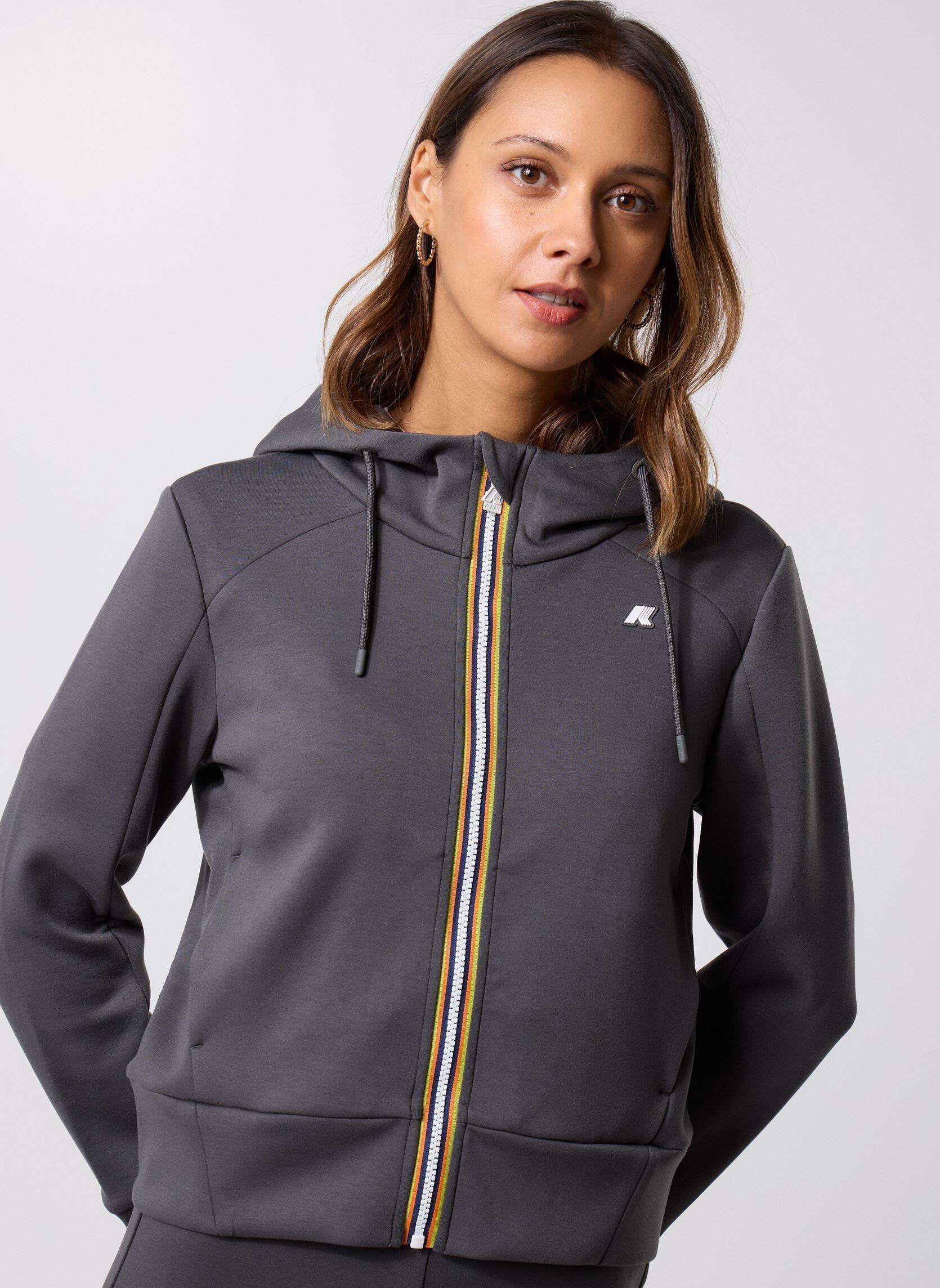 Sweat shirt K Way Sweat à capuche Divine avec logo US - vue 2