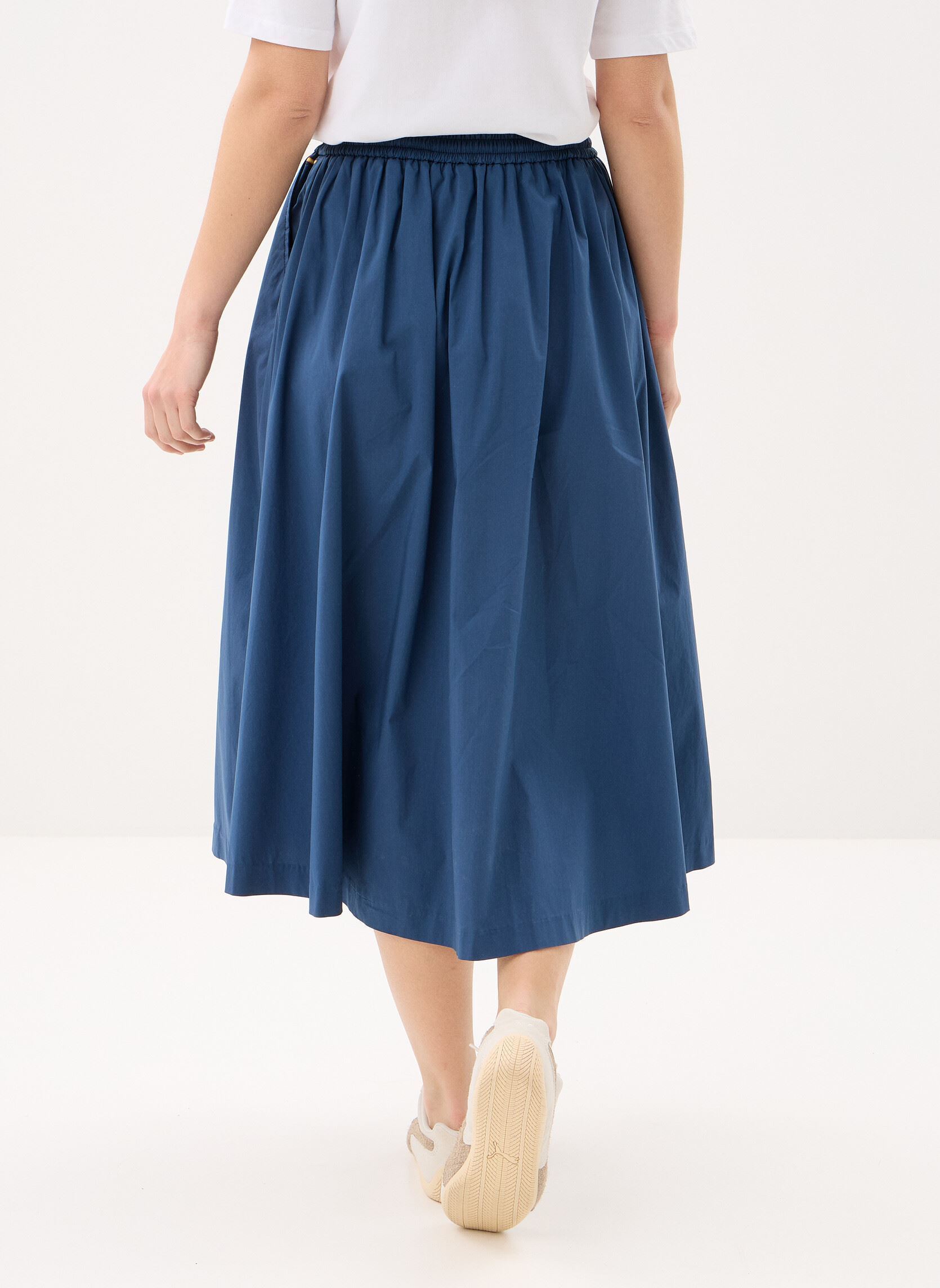 Midi-Röcke MOSELLA LIGHT POPLIN TECH damen blau K-Way Midi-Röcke MOSELLA LIGHT POPLIN TECH damen blau BLUE INSIGNIA