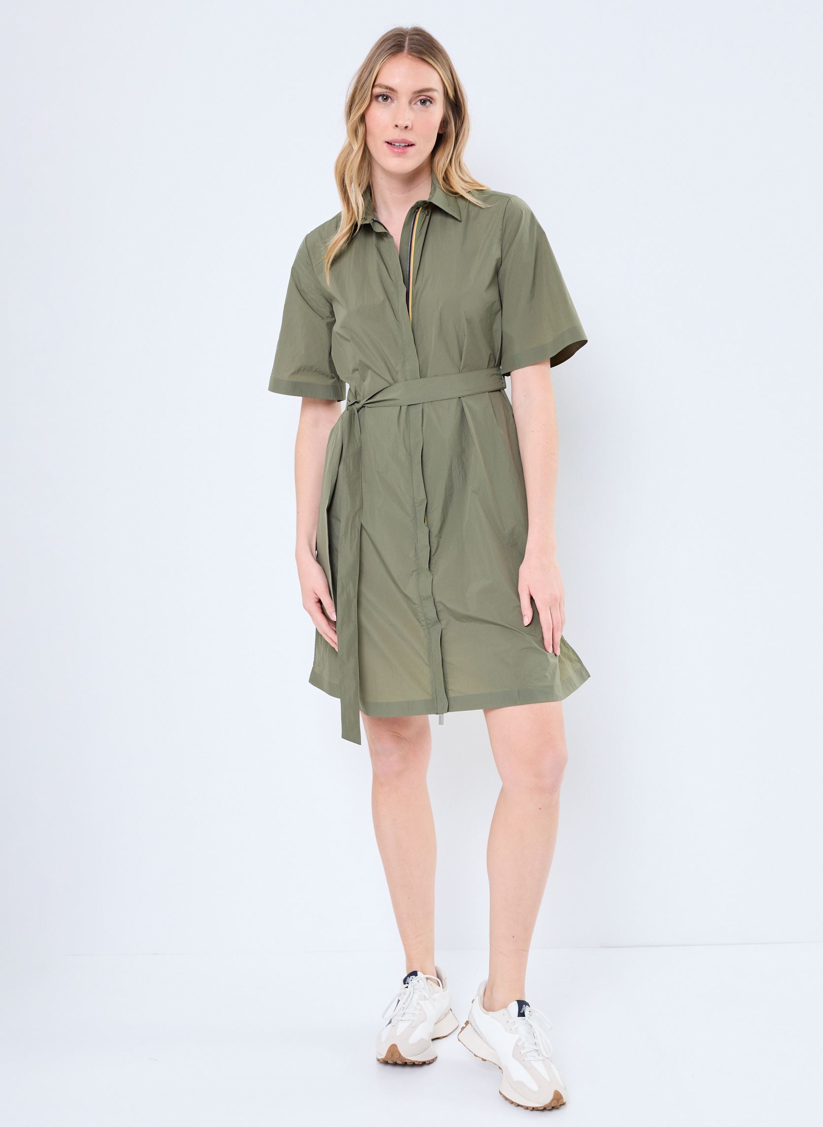 Robes Chemise LIZY femme vert K-Way Robes Chemise LIZY femme vert GREEN LICHEN