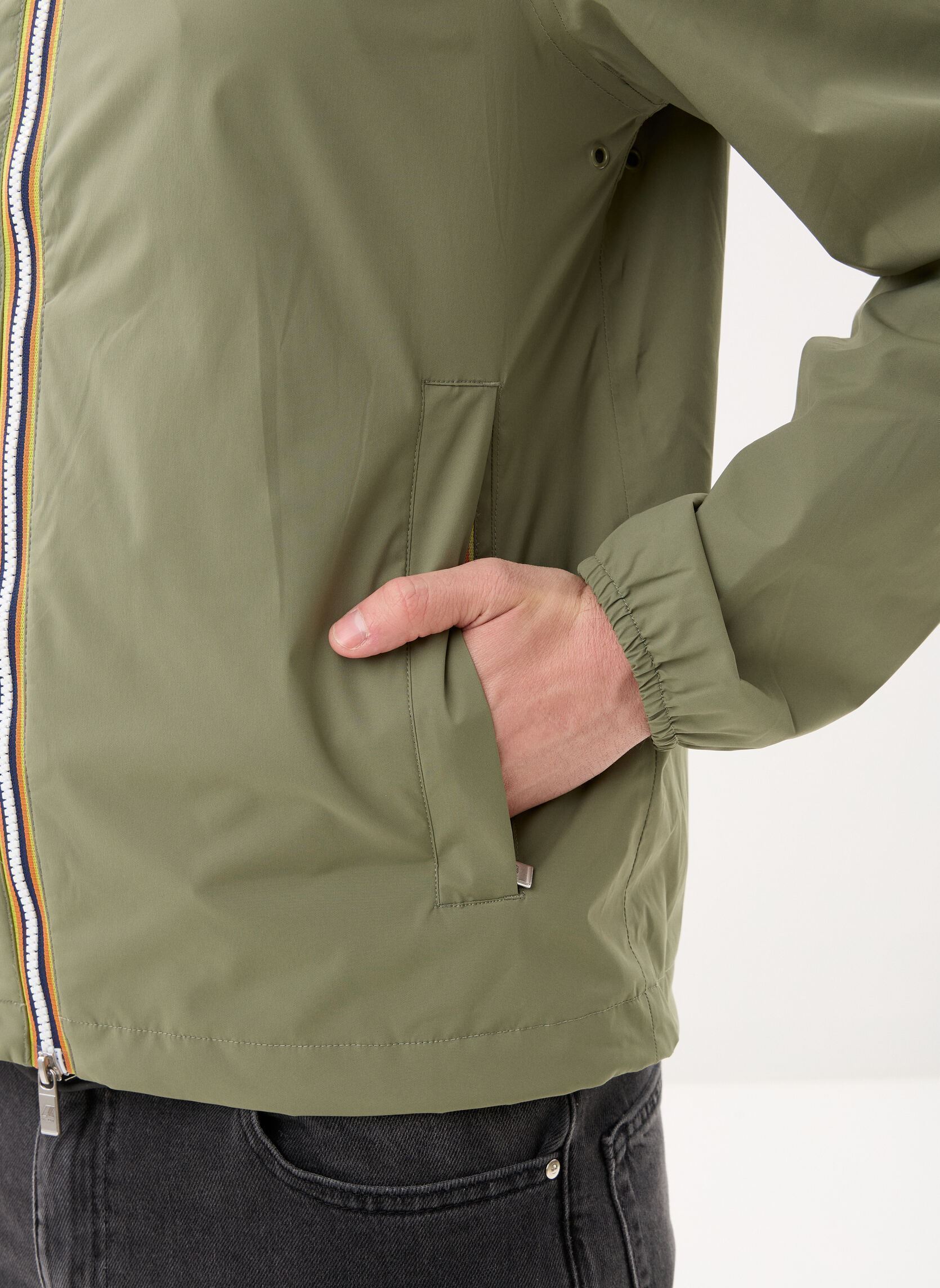 Vestes imperméables JACK STRETCH NYLON JERSEY homme vert K-Way Vestes imperméables JACK STRETCH NYLON JERSEY homme vert GREEN LICHEN