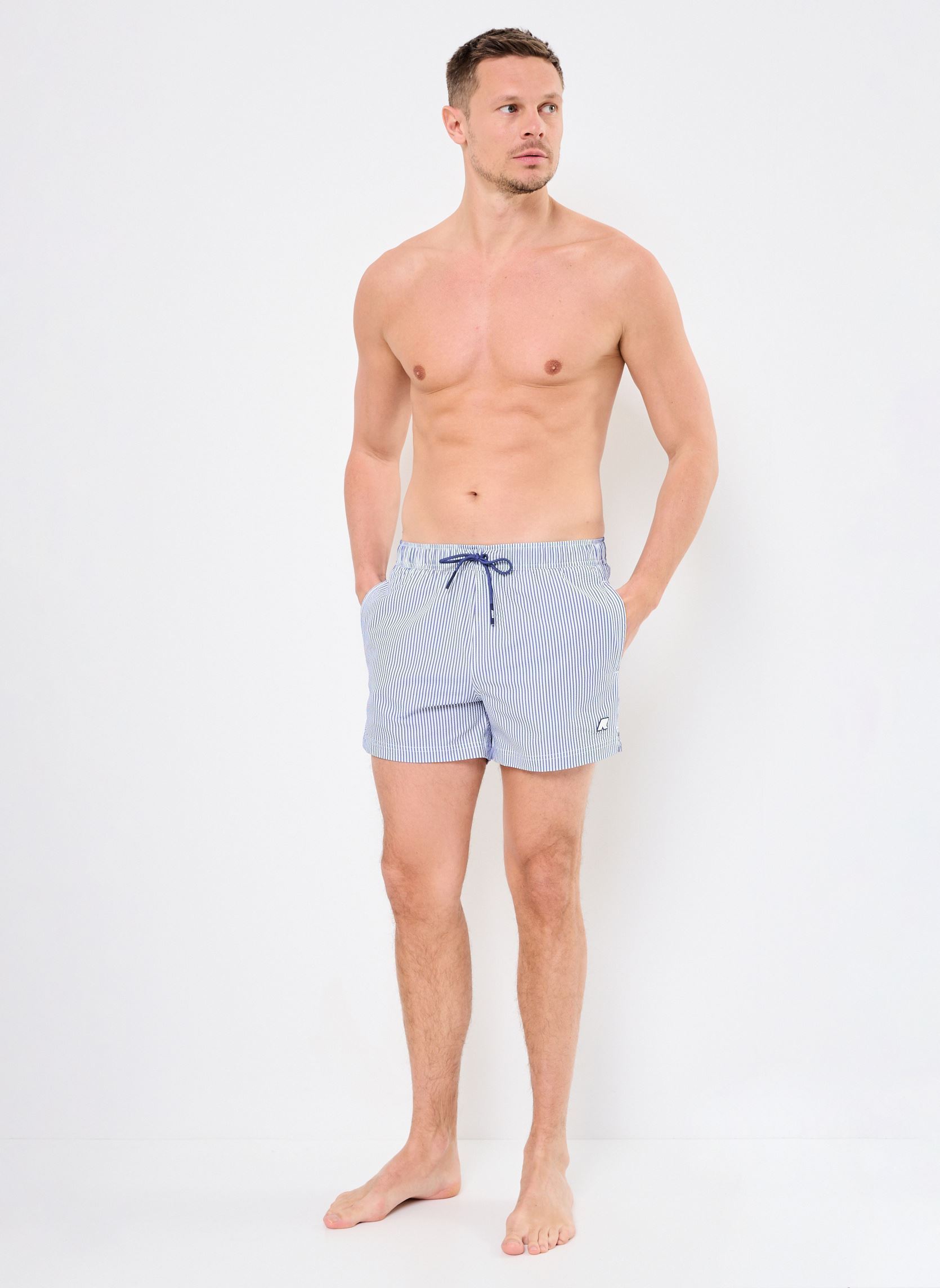 Badeshorts HAZEL MID STRIPES BEACH herren blau K-Way Badeshorts HAZEL MID STRIPES BEACH herren blau WHITE - BLUE DEEP COBALT