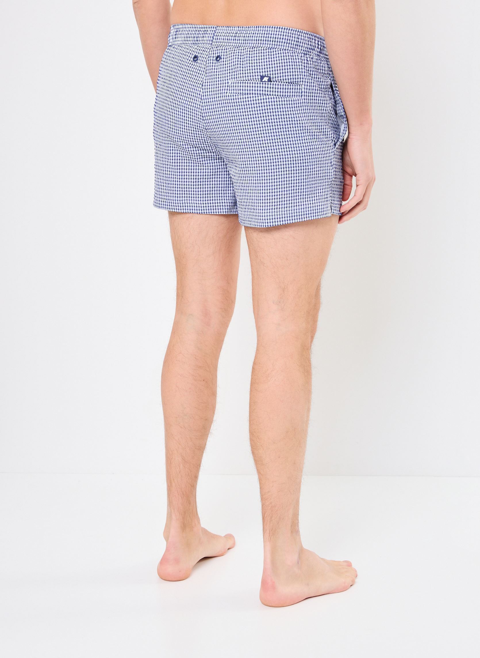 Shorts de bain HAZEL CHECK BEACH homme bleu K-Way Shorts de bain HAZEL CHECK BEACH homme bleu WHITE - BLUE DEEP COBALT
