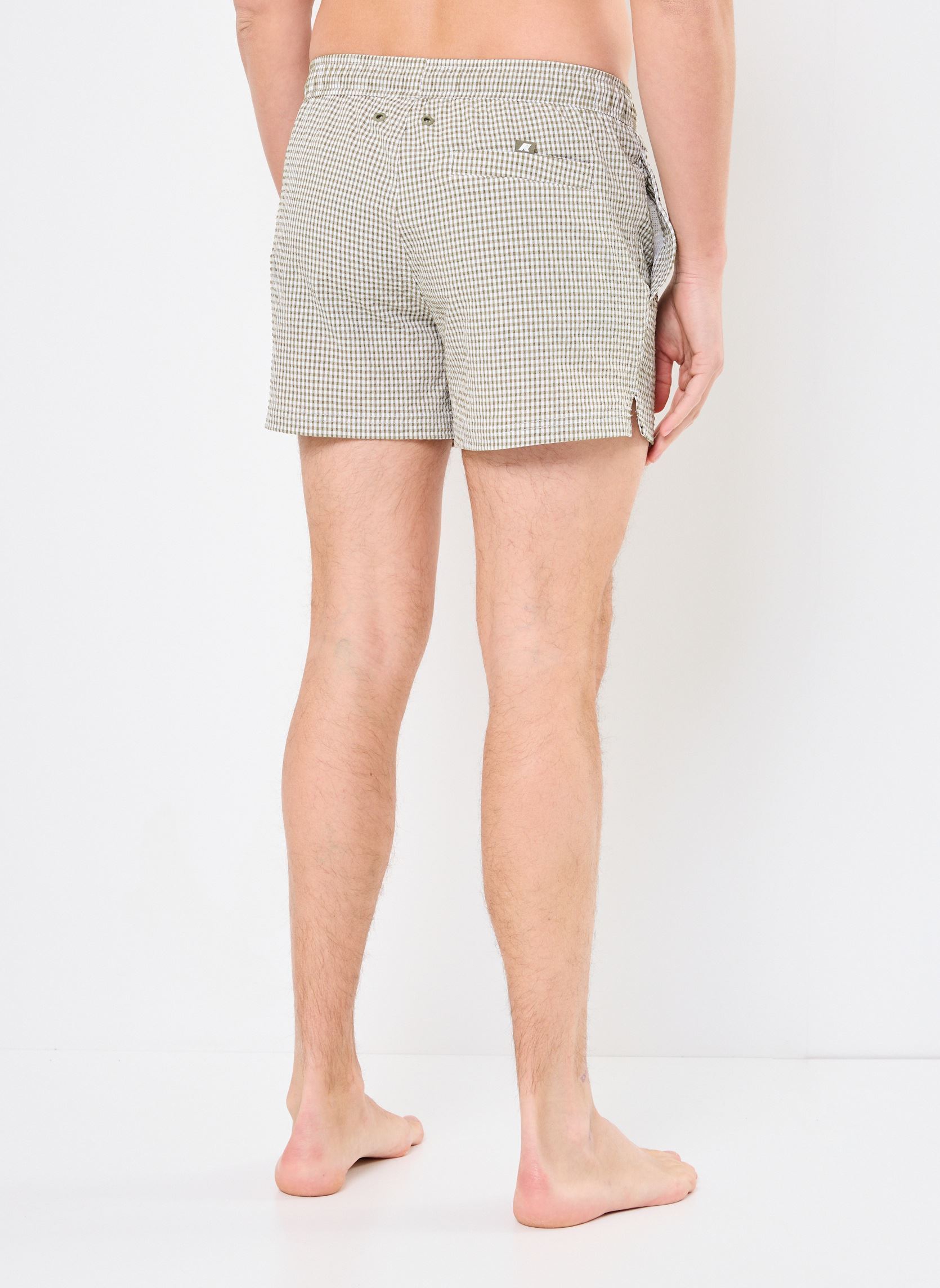 Pantaloncini da bagno HAZEL CHECK BEACH uomo verde K-Way Pantaloncini da bagno HAZEL CHECK BEACH uomo verde WHITE - GREEN LICHEN