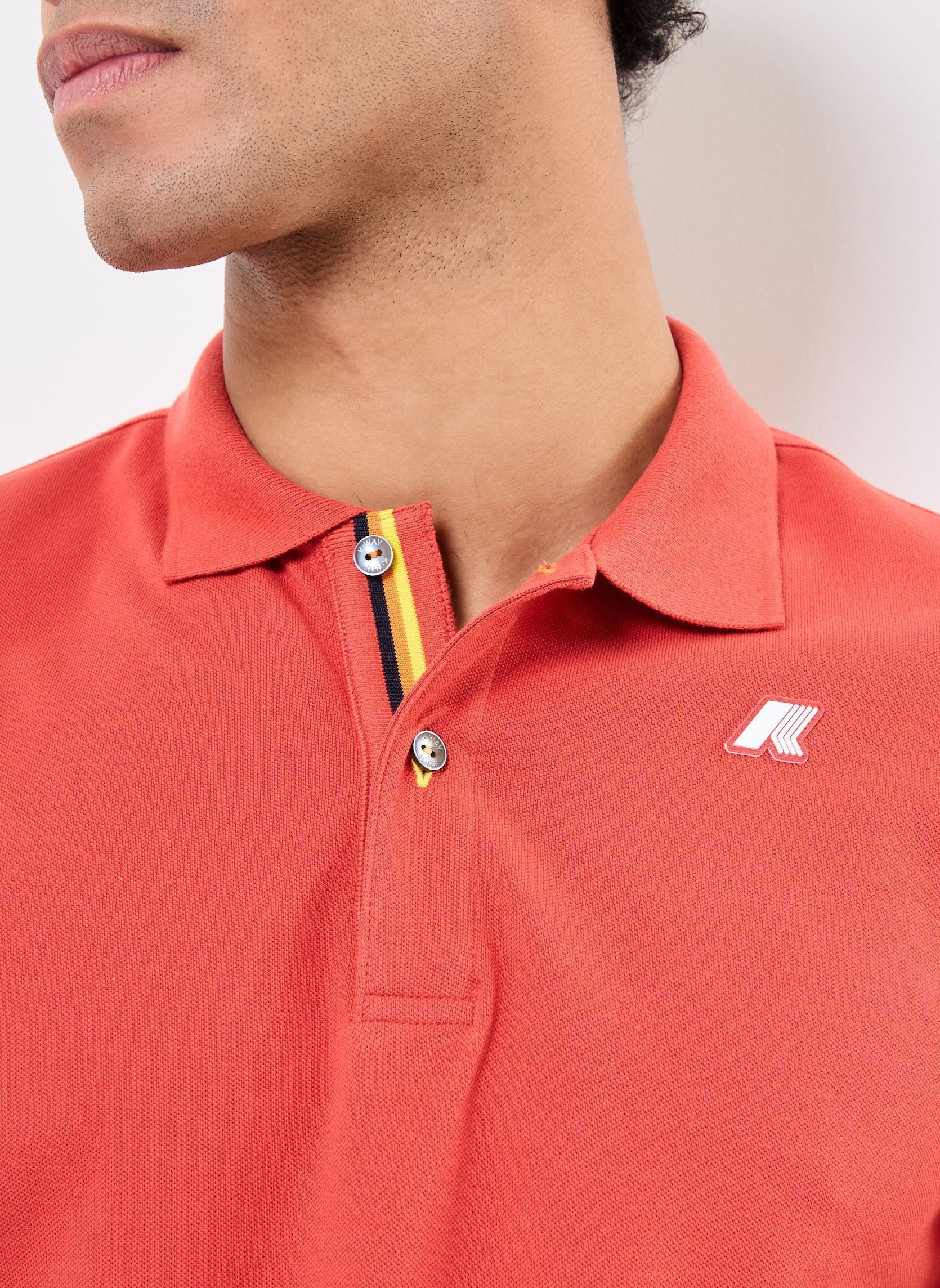 Polos manches courtes VINNIE PIQUE homme rouge K-Way Polos manches courtes VINNIE PIQUE homme rouge RED JASPER