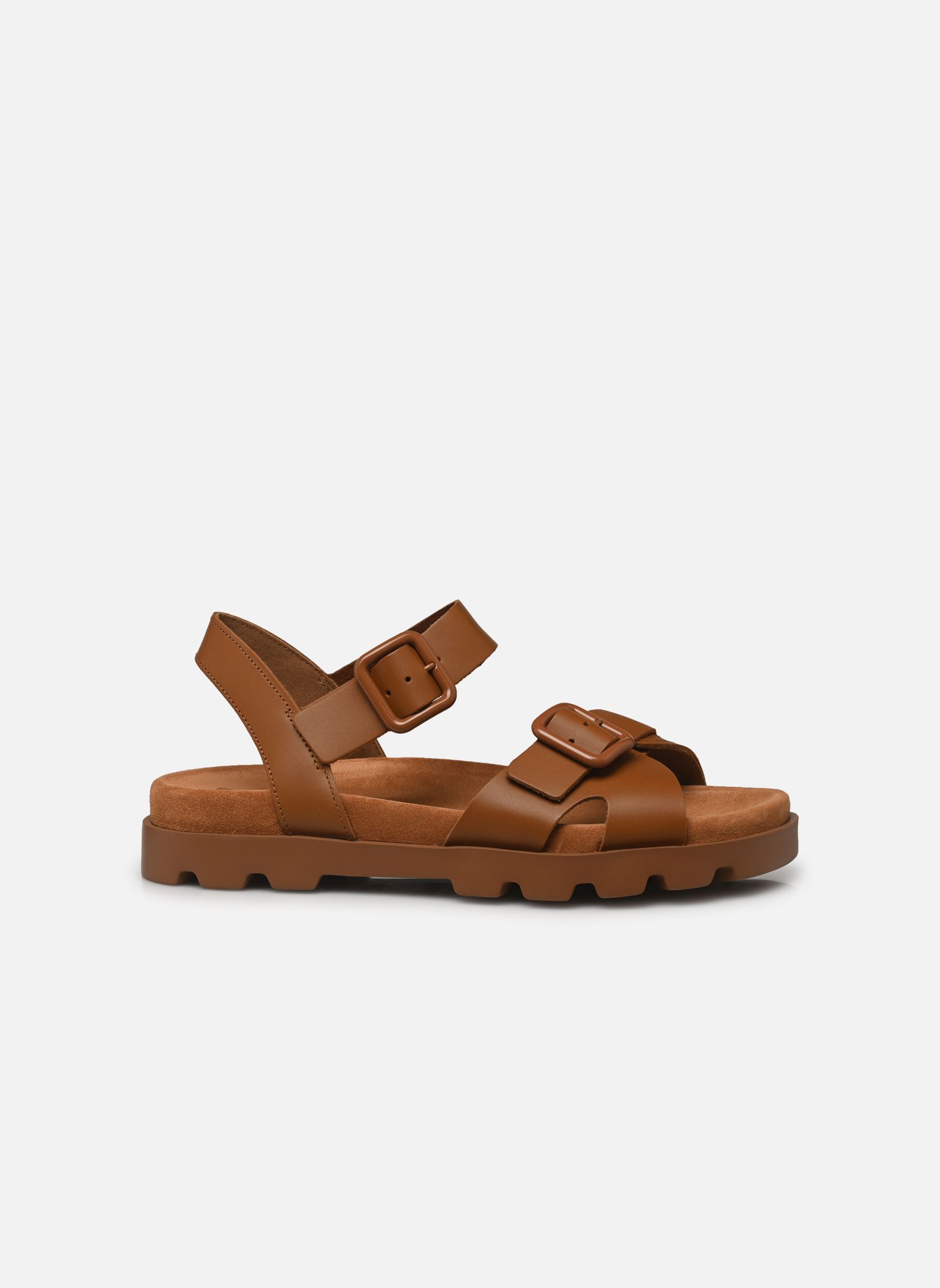 Sandalen met sleehak en plateau Brutus K201768 dames bruin Camper Sandalen met sleehak en plateau Brutus K201768 dames bruin MEDIUM BROWN