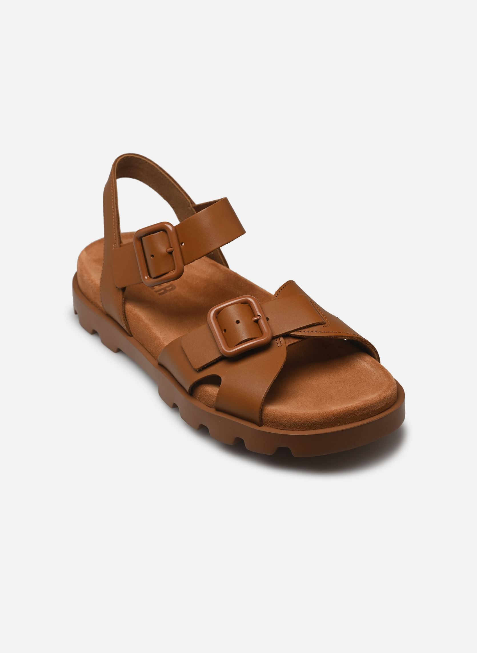 Sandalen met sleehak en plateau Brutus K201768 dames bruin Camper Sandalen met sleehak en plateau Brutus K201768 dames bruin MEDIUM BROWN