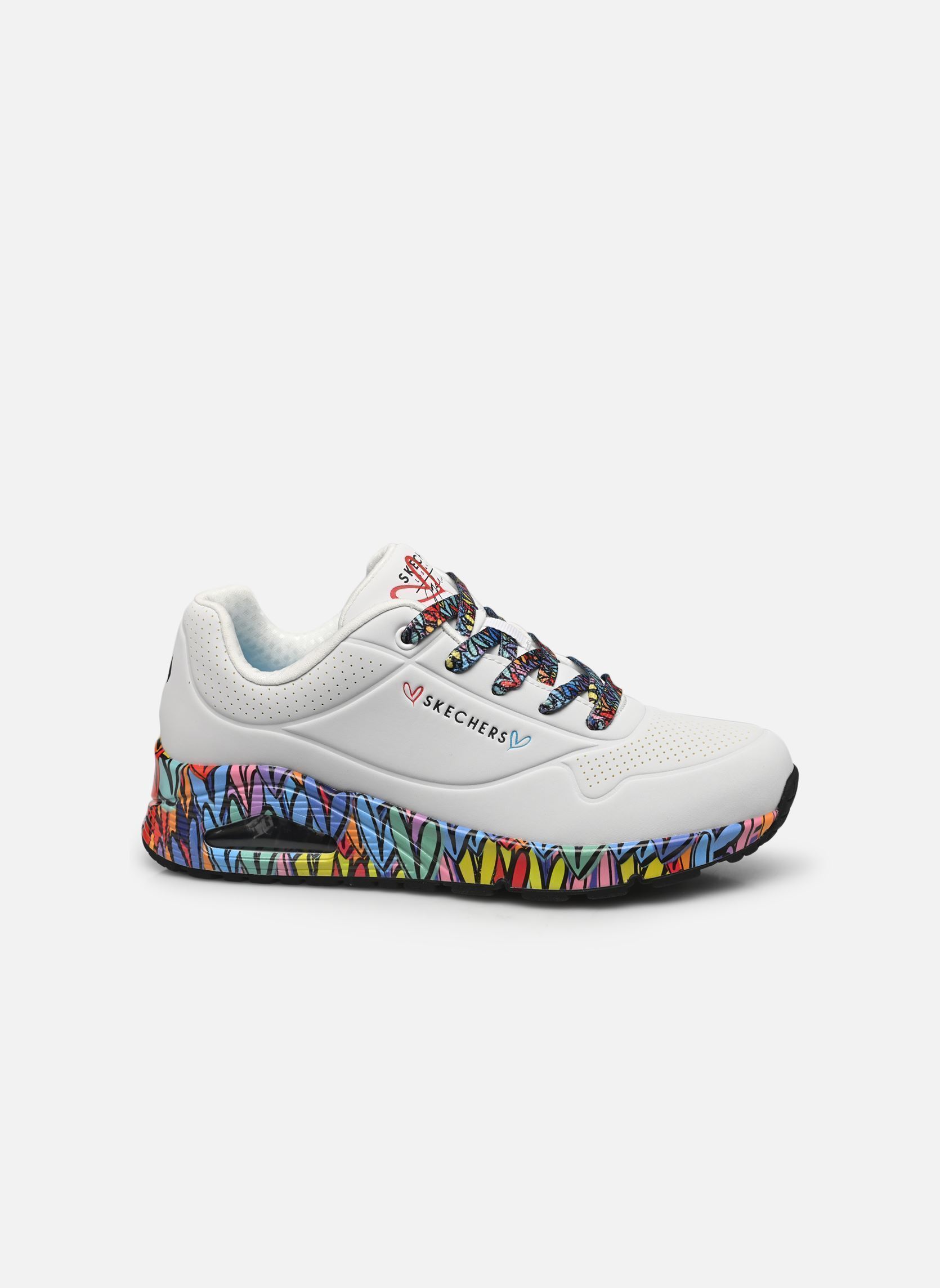 Baskets Uno - Ravaged Love Goldcrown femme blanc Skechers Baskets Uno - Ravaged Love Goldcrown femme blanc WMLT