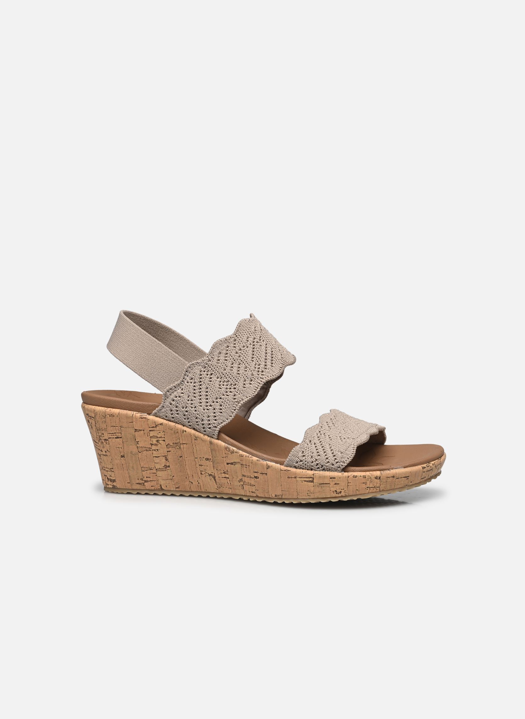 Sandalen met sleehak en plateau Beverlee - Timeless Touch dames beige Skechers Sandalen met sleehak en plateau Beverlee - Timeless Touch dames beige TPE