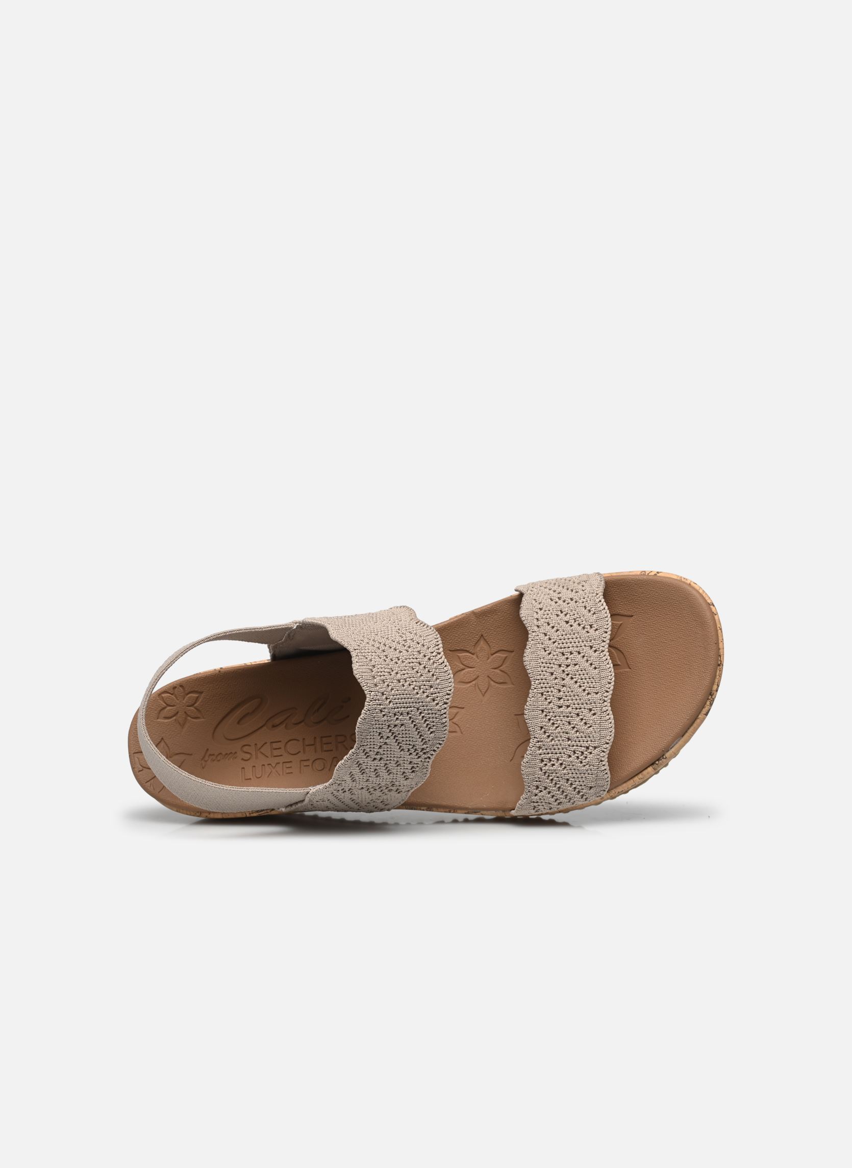 Sandalen met sleehak en plateau Beverlee - Timeless Touch dames beige Skechers Sandalen met sleehak en plateau Beverlee - Timeless Touch dames beige TPE