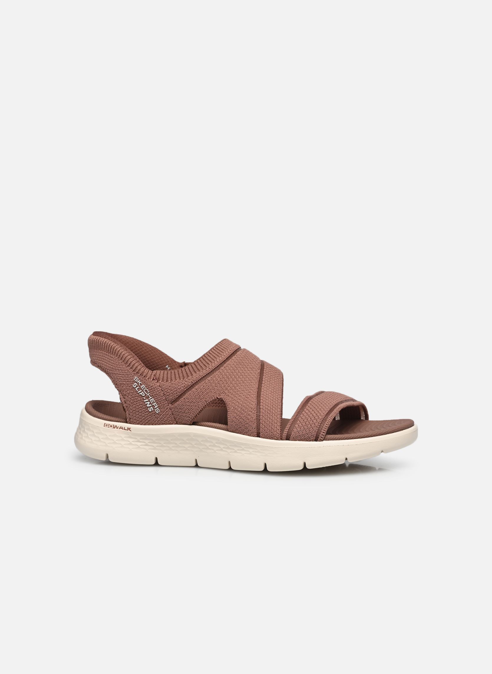 Flache Sandalen SLIP-INS Go Walk Flex Sandal - Enticing damen braun Skechers Flache Sandalen SLIP-INS Go Walk Flex Sandal - Enticing damen braun BRN