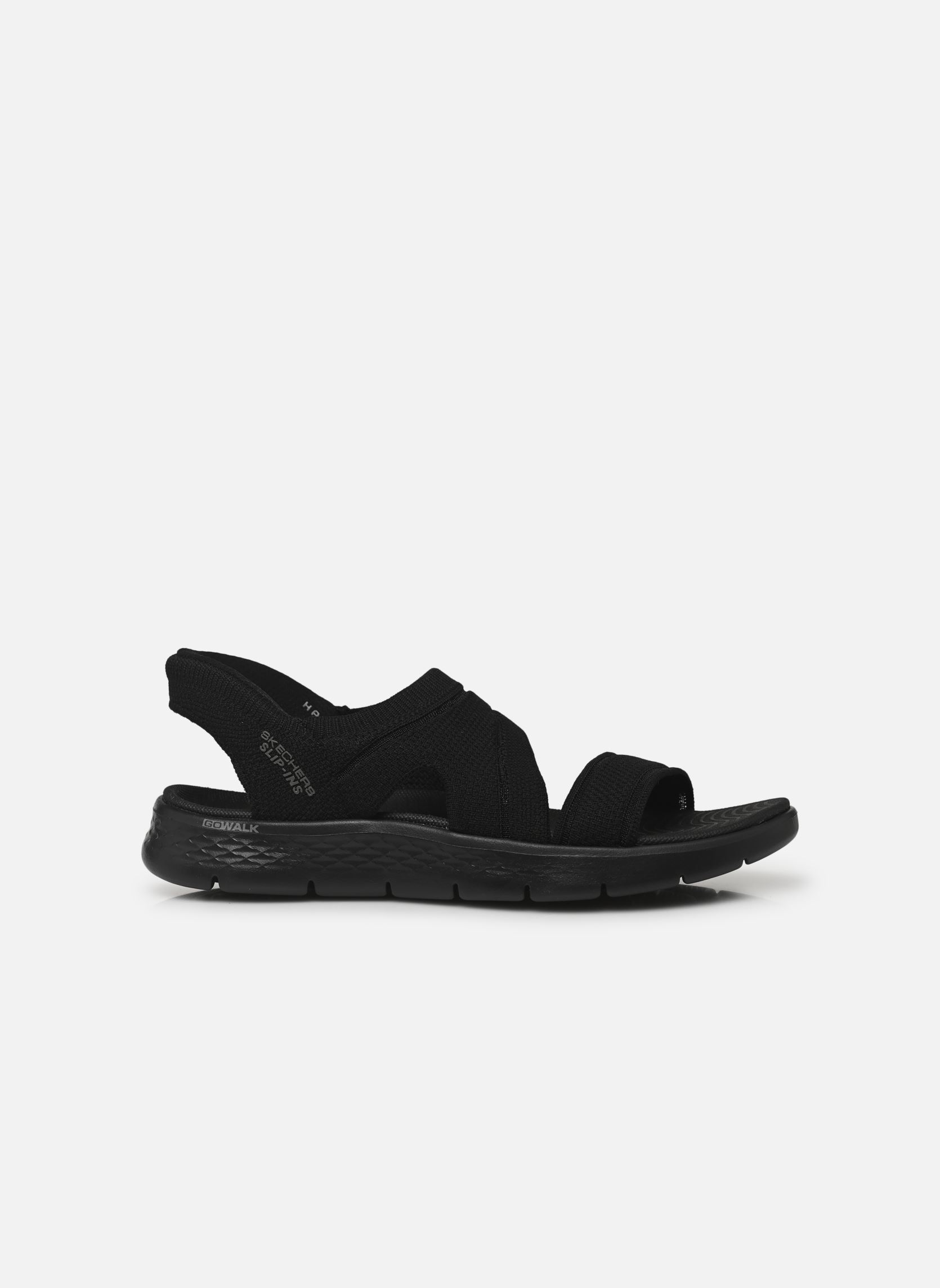 Platte sandalen SLIP-INS Go Walk Flex Sandal - Enticing dames zwart Skechers Platte sandalen SLIP-INS Go Walk Flex Sandal - Enticing dames zwart BBK