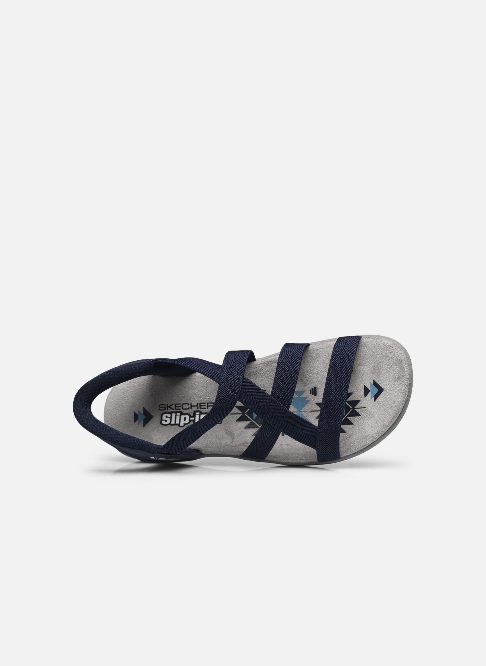 Sandali piatti SLIP-INS Reggae Slim - Stretch Flex donna blu Skechers Sandali piatti SLIP-INS Reggae Slim - Stretch Flex donna blu NVY