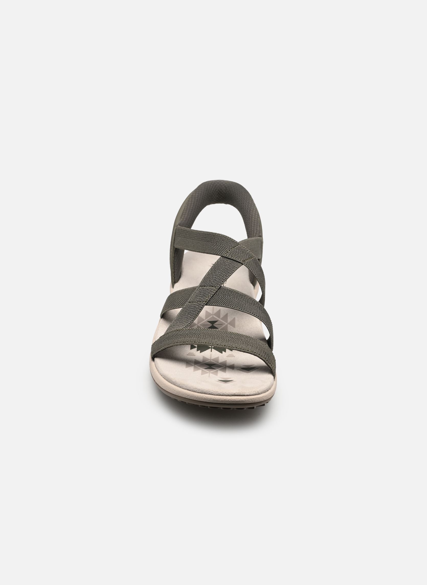 Flache Sandalen SLIP-INS Reggae Slim - Stretch Flex damen grün Skechers Flache Sandalen SLIP-INS Reggae Slim - Stretch Flex damen grün OLV