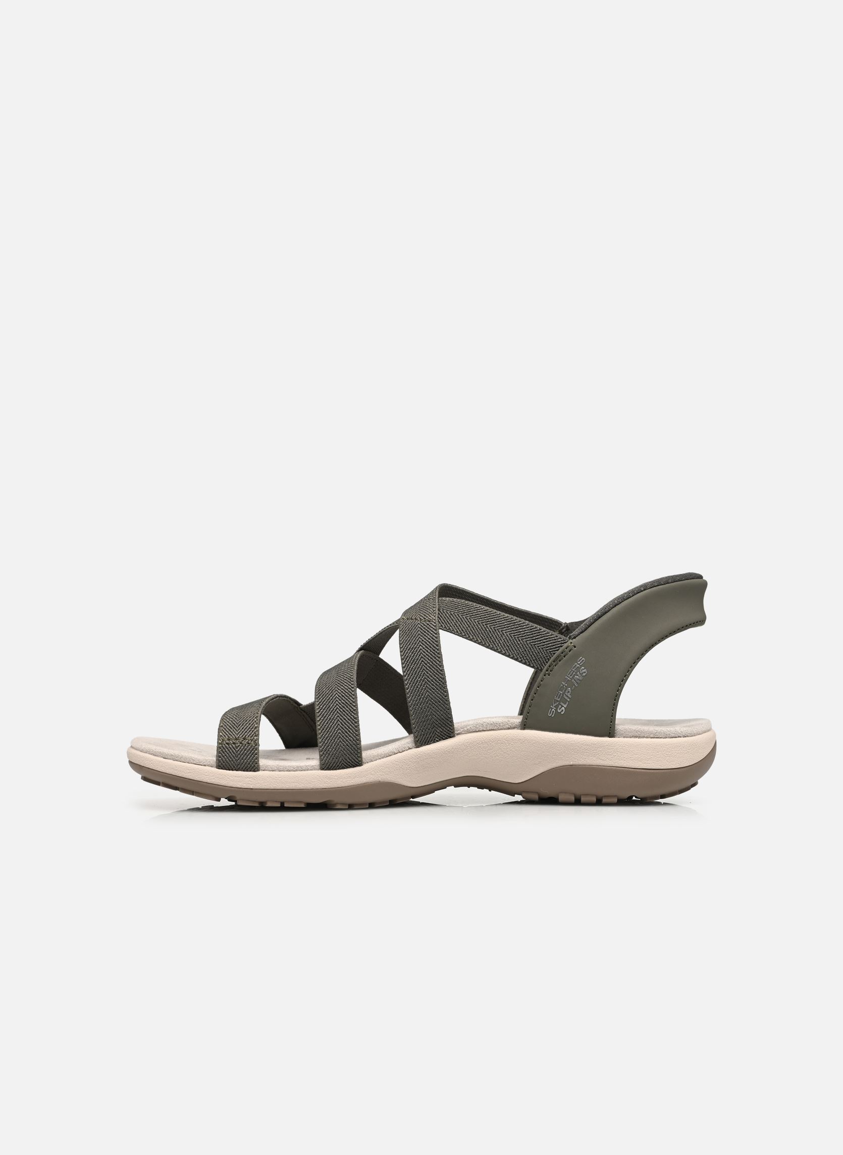 Flache Sandalen SLIP-INS Reggae Slim - Stretch Flex damen grün Skechers Flache Sandalen SLIP-INS Reggae Slim - Stretch Flex damen grün OLV
