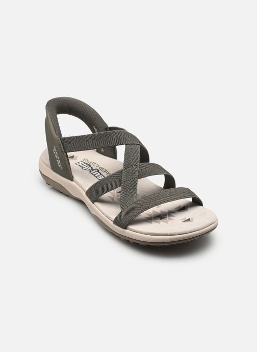 Skechers Platte sandalen SLIP-INS Reggae Slim - Stretch Flex dames groen