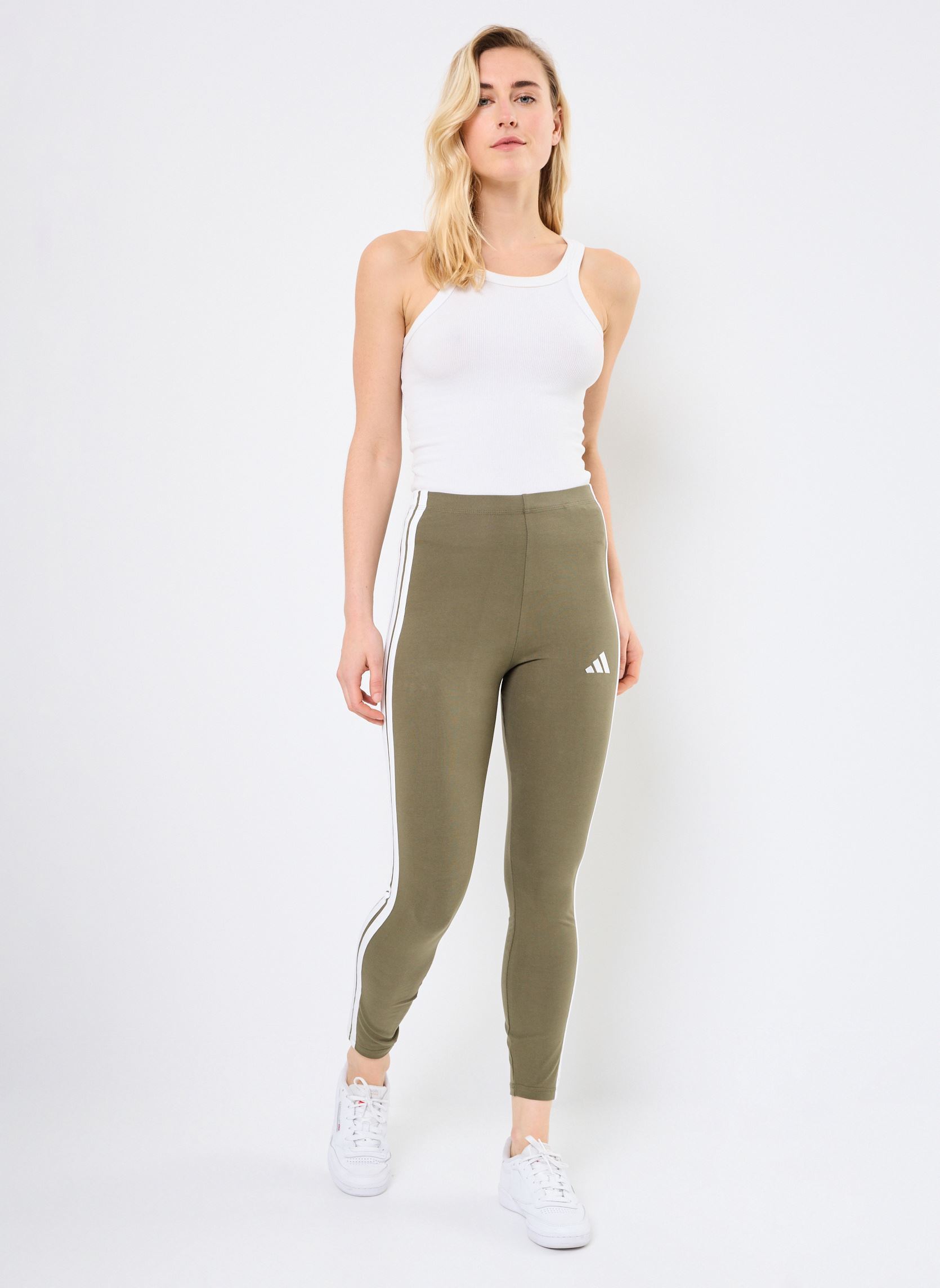 Leggings W 3S SJ LEG dames groen adidas sportswear Leggings W 3S SJ LEG dames groen OLISTR/WHITE