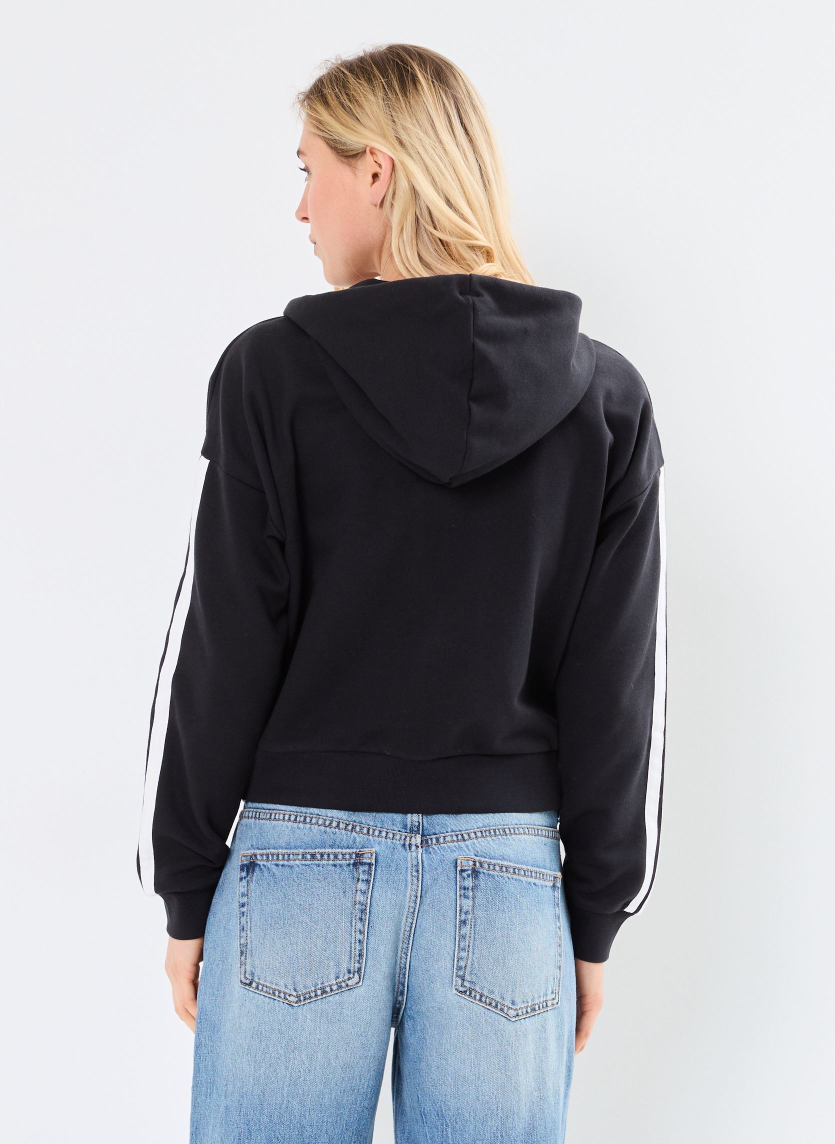 Kapuzenpullover W 3S FT FZ HD damen schwarz adidas sportswear Kapuzenpullover W 3S FT FZ HD damen schwarz BLACK/WHITE
