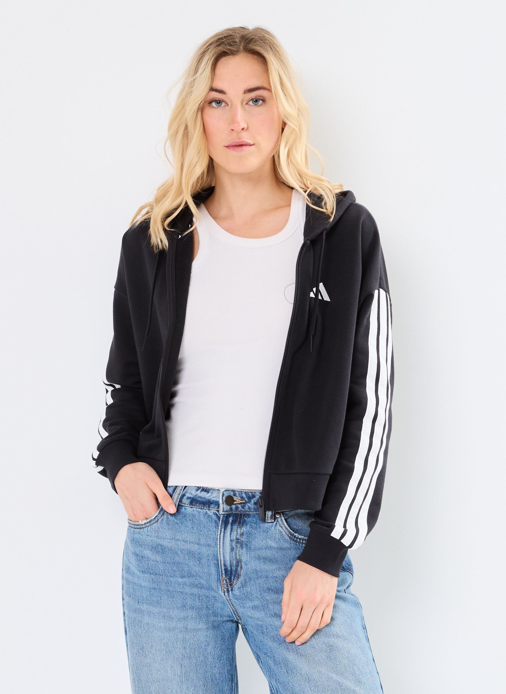 Vêtements adidas sportswear W 3S FT FZ HD pour Femme