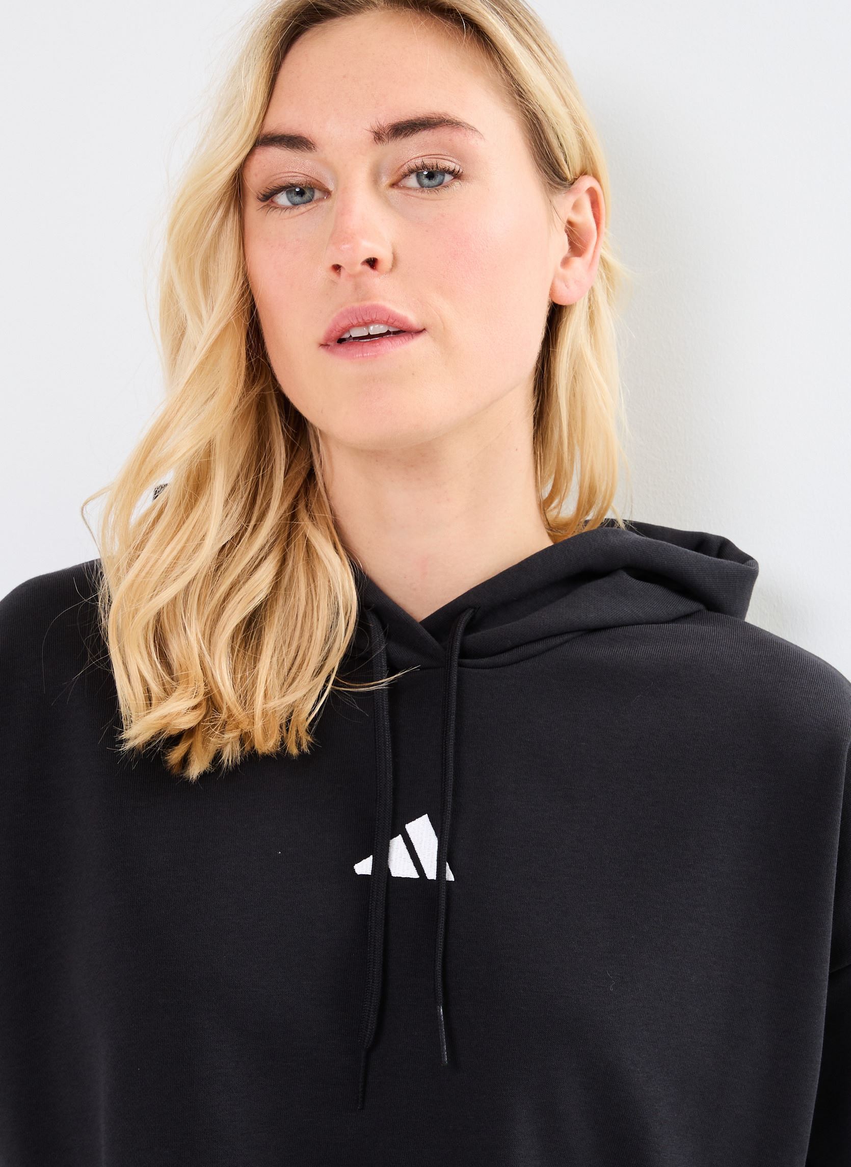 Felpe con cappuccio W 3S FT CRO HD donna nero adidas sportswear Felpe con cappuccio W 3S FT CRO HD donna nero Black/white