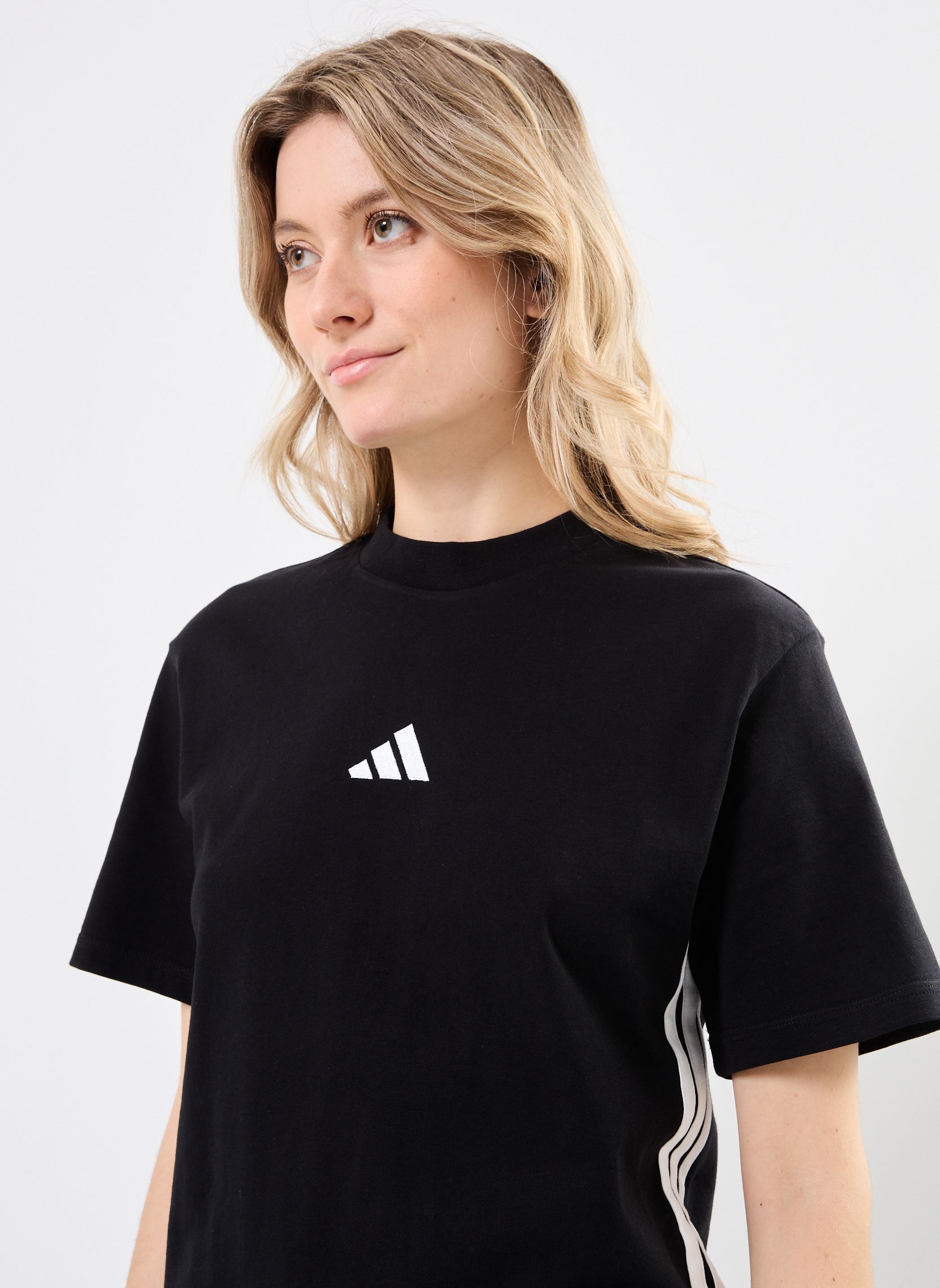 Tee-shirts W 3S SJ T femme noir adidas sportswear Tee-shirts W 3S SJ T femme noir Black/white