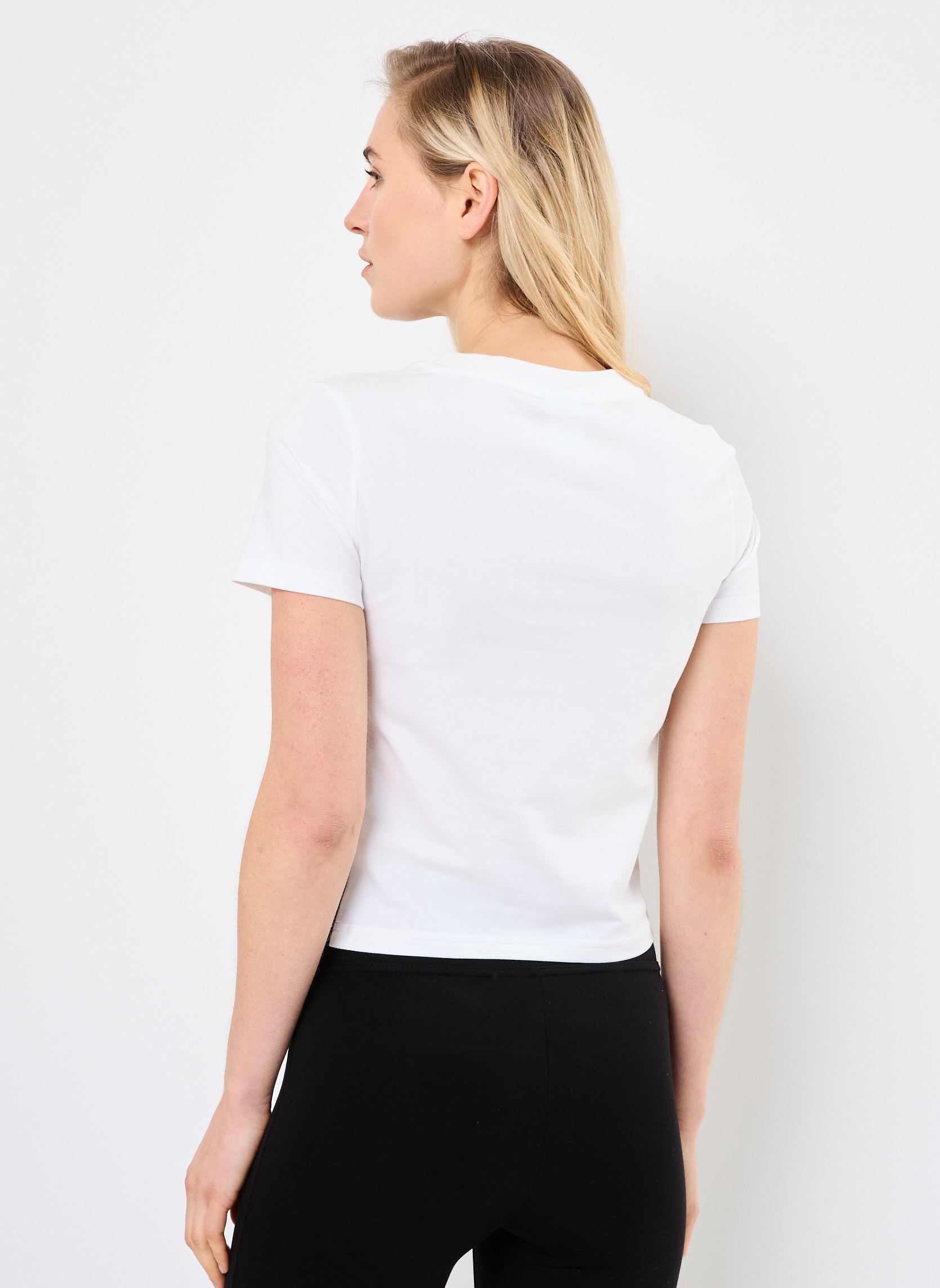 Tee-shirts manches courtes W 3S SJ BABY T femme blanc adidas sportswear Tee-shirts manches courtes W 3S SJ BABY T femme blanc WHITE/BLACK