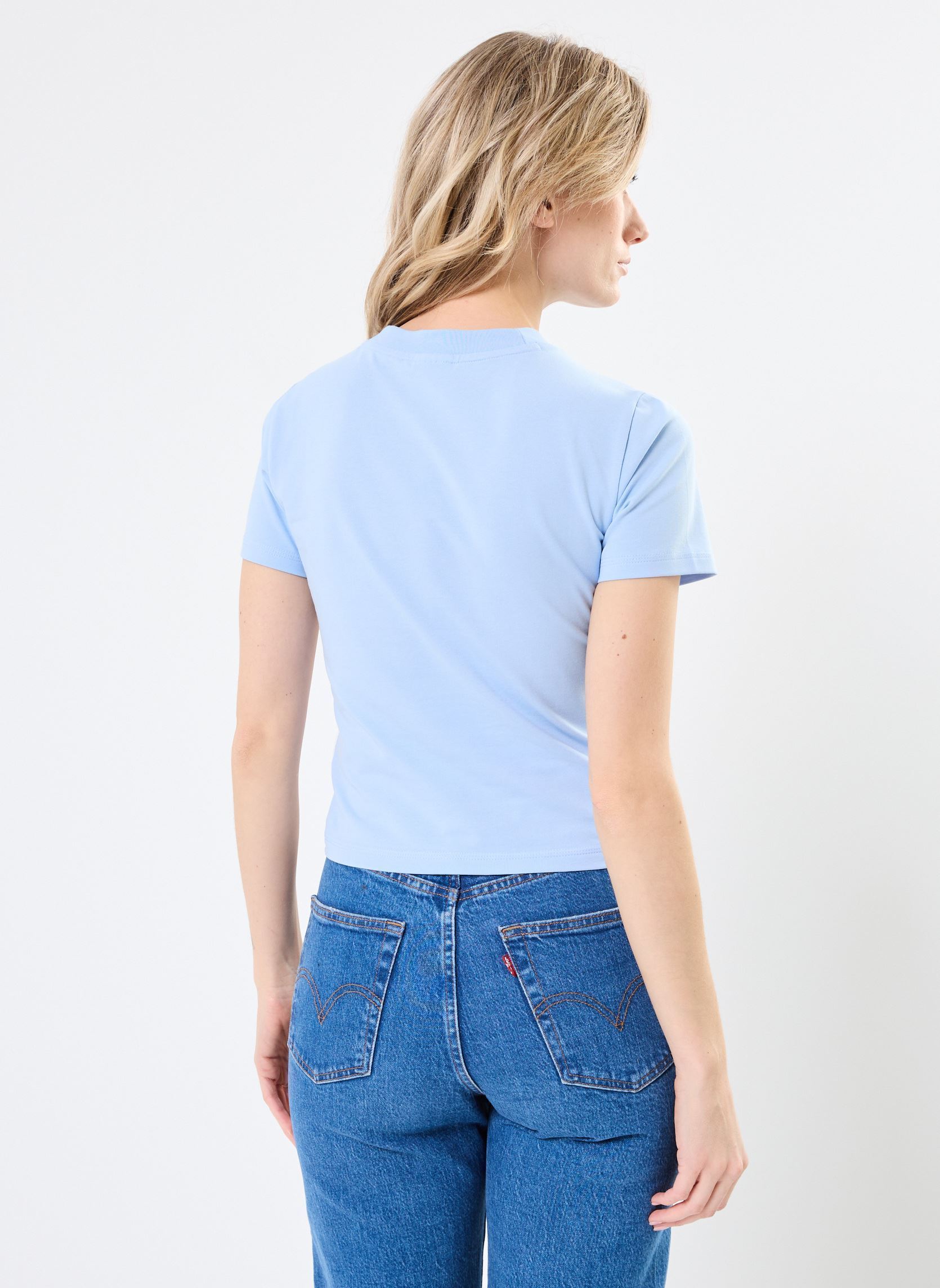 Tee-shirts manches courtes W 3S SJ BABY T femme bleu adidas sportswear Tee-shirts manches courtes W 3S SJ BABY T femme bleu GLOBLU/WHITE