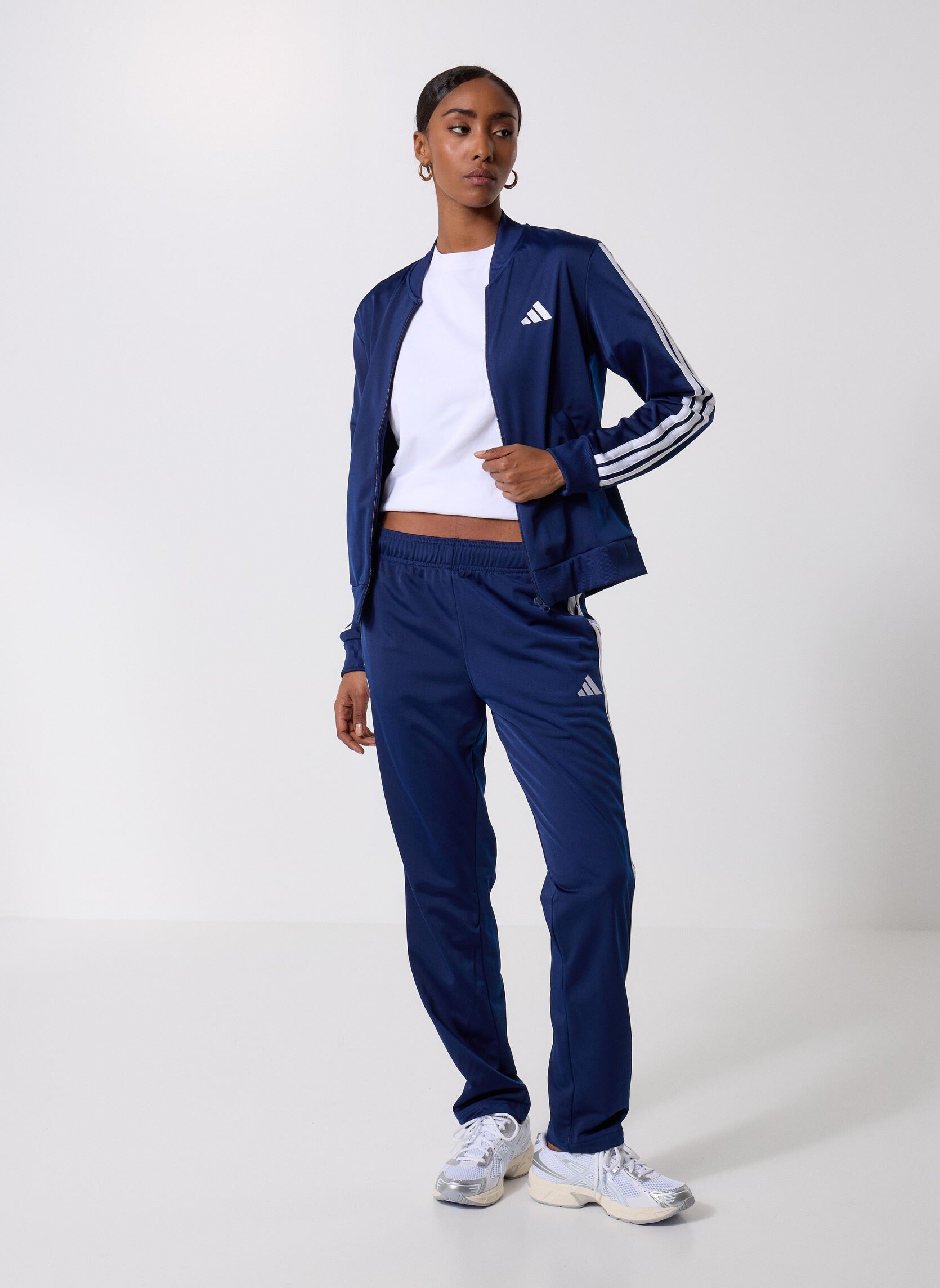 Ensembles W 3S TR TS femme bleu adidas sportswear Ensembles W 3S TR TS femme bleu DKBLUE