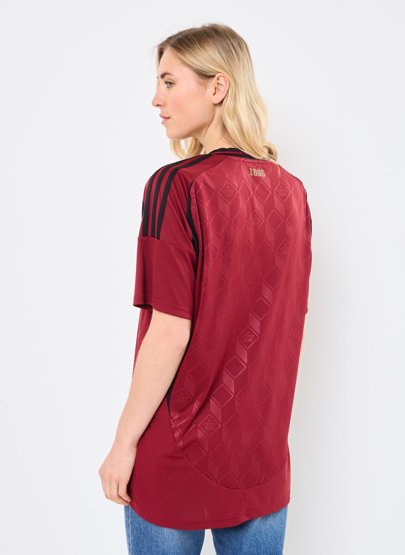 Tee-shirts manches courtes RBFA H JSY M bordeaux adidas sportswear Tee-shirts manches courtes RBFA H JSY M bordeaux TECOBU