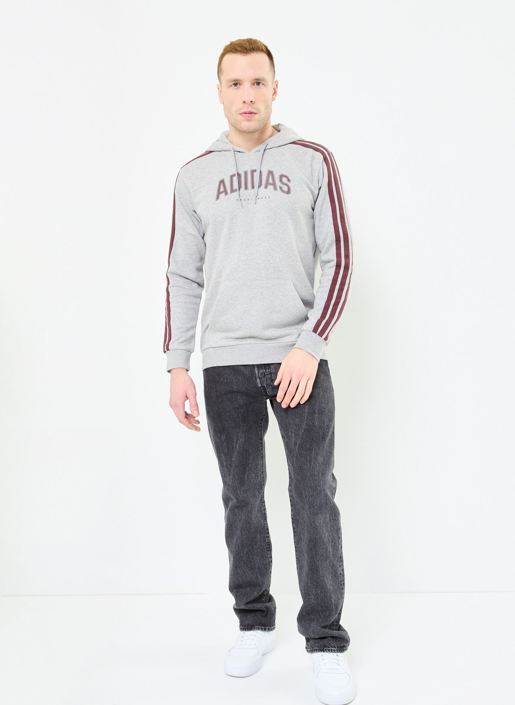 Hoodies M C COLLEG HOOD heren grijs adidas sportswear Hoodies M C COLLEG HOOD heren grijs Mgreyh
