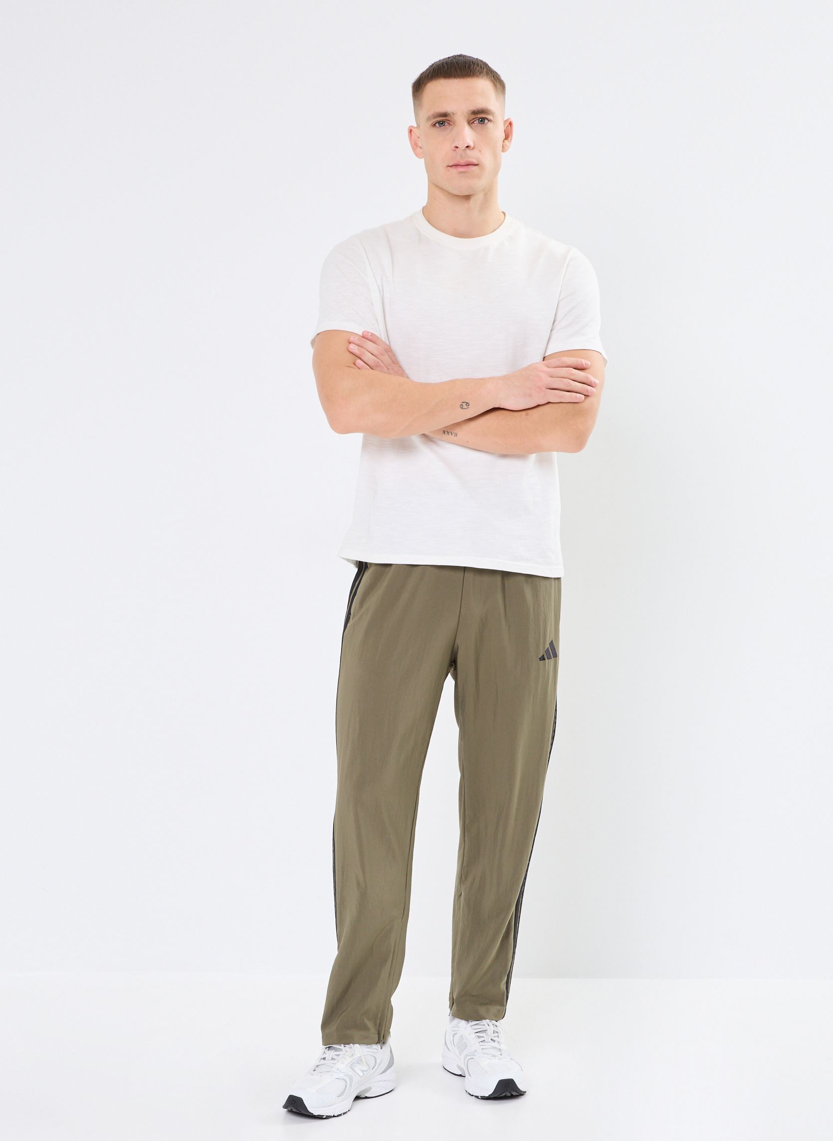 Joggingbroeken M STNFRD OPT 3S heren groen adidas sportswear Joggingbroeken M STNFRD OPT 3S heren groen OLISTR/BLACK