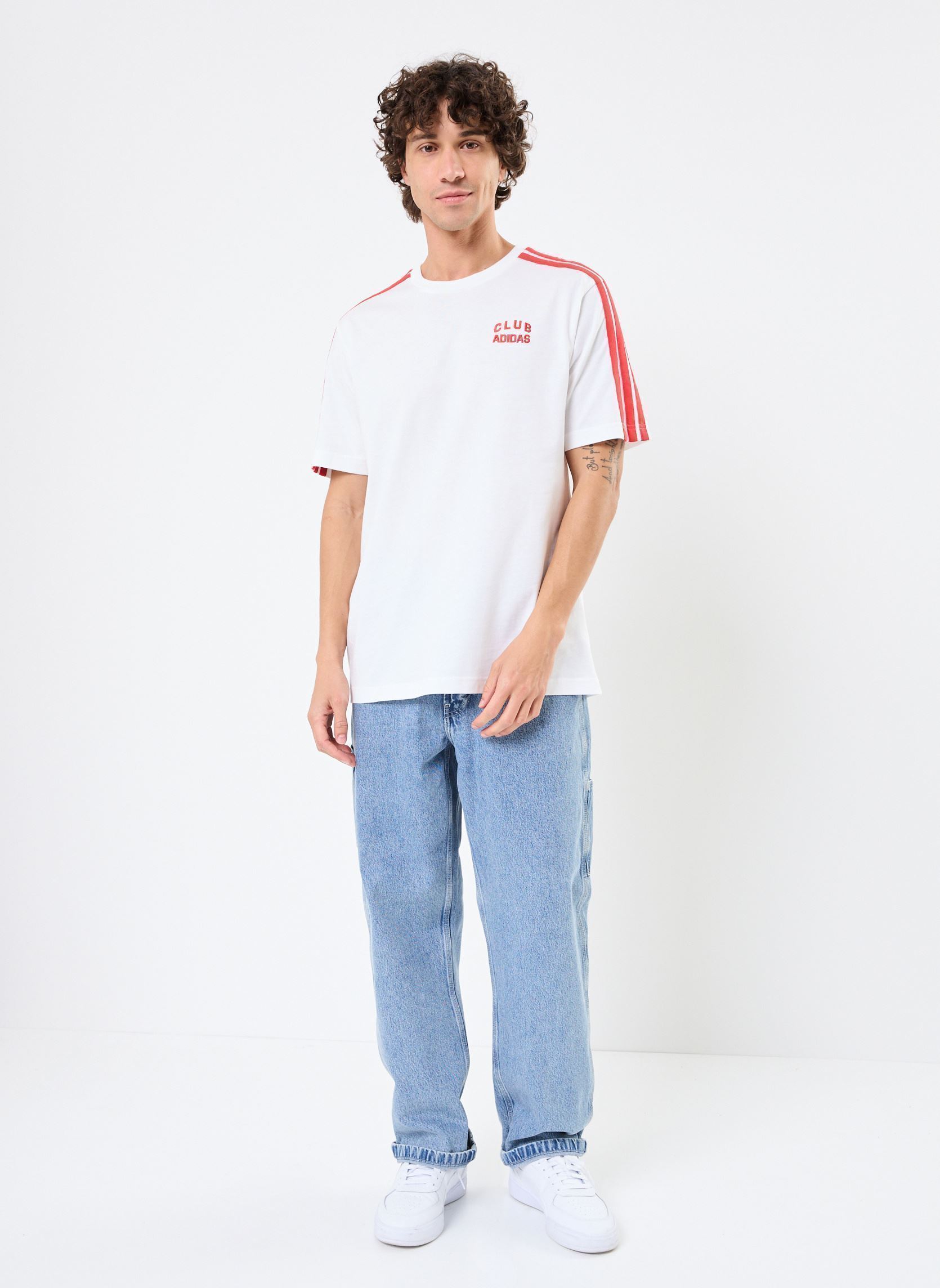 T-shirt a maniche corte M C COLLE PKT T uomo bianco adidas sportswear T-shirt a maniche corte M C COLLE PKT T uomo bianco White